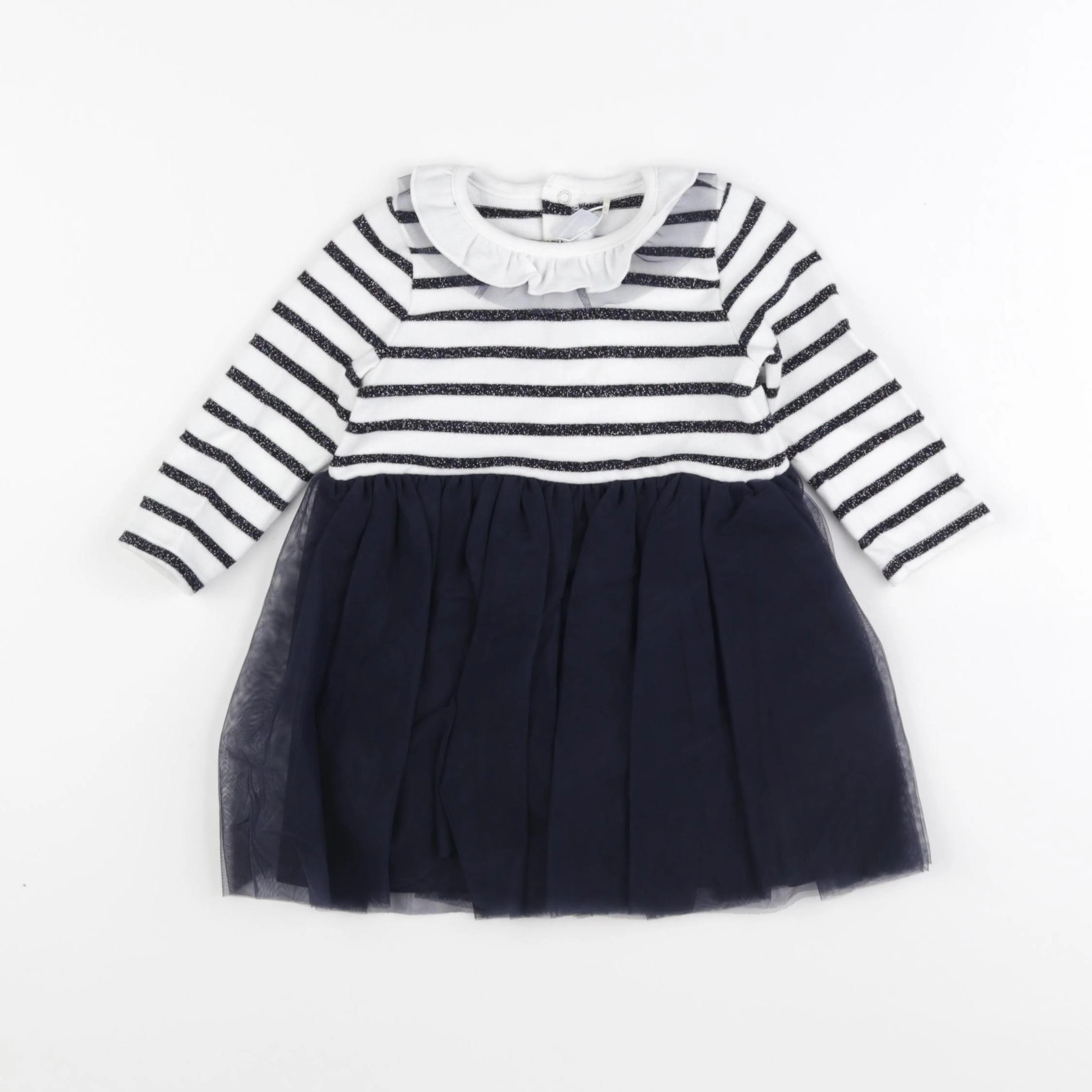 Petit Bateau - robe bleu - 18 mois