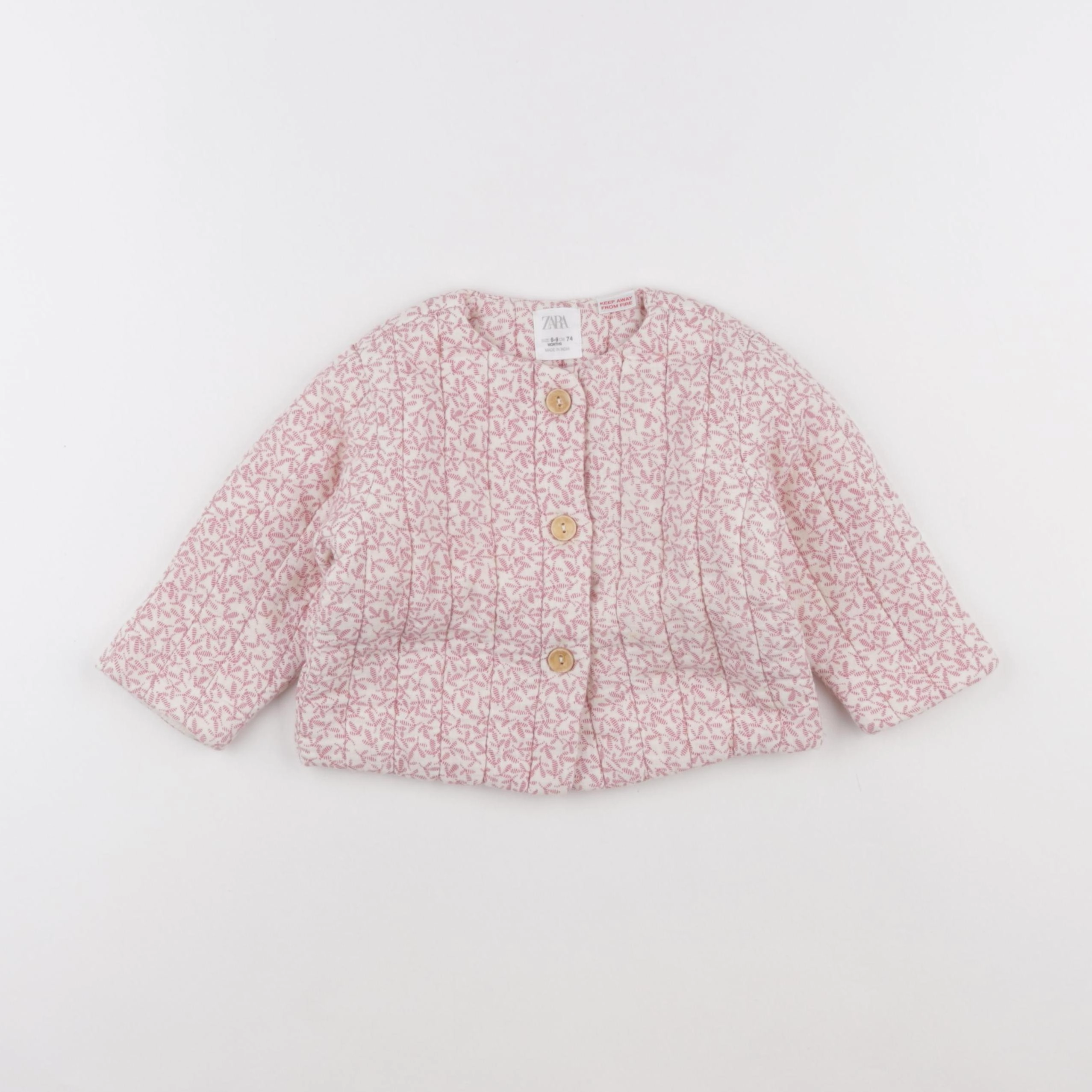 Zara - veste rose - 6/9 mois