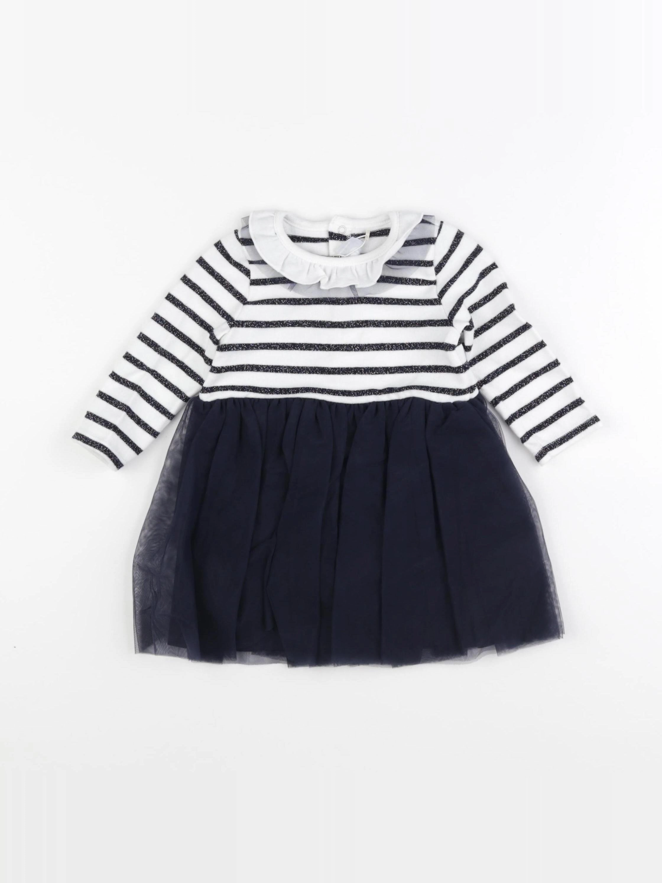 Petit Bateau - robe bleu - 24 mois