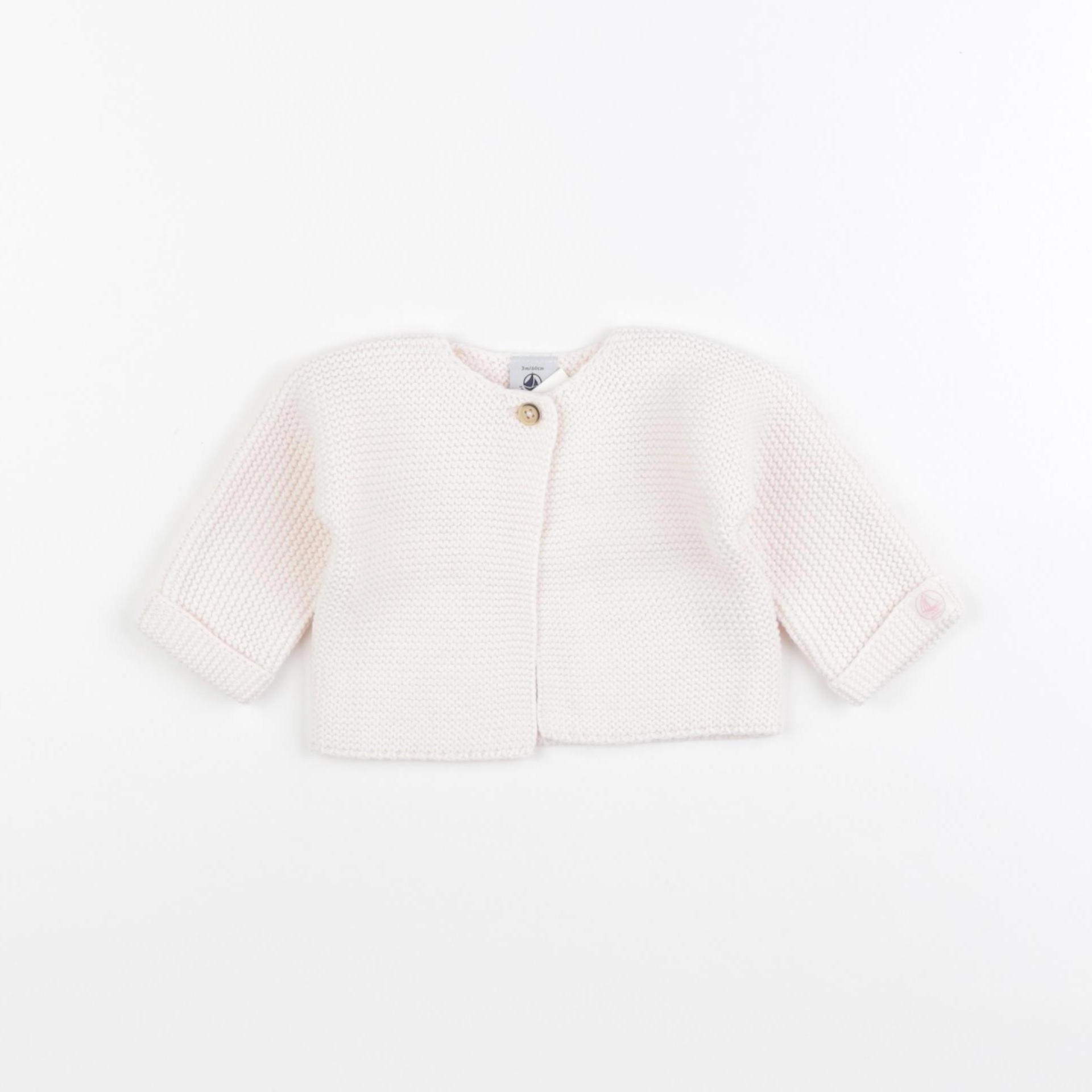 Petit Bateau - gilet beige - 6 mois