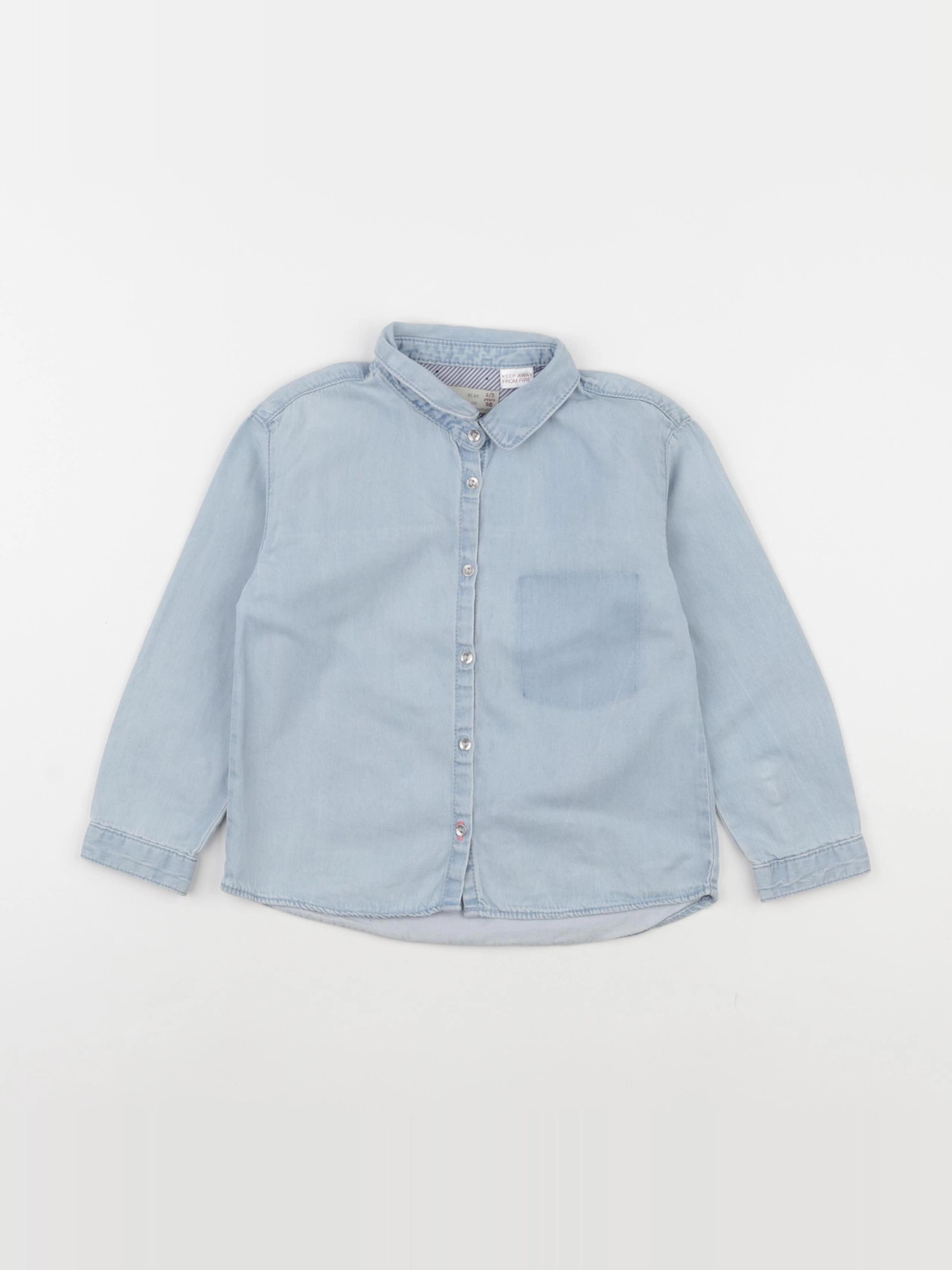 Zara - chemise bleu - 2/3 ans