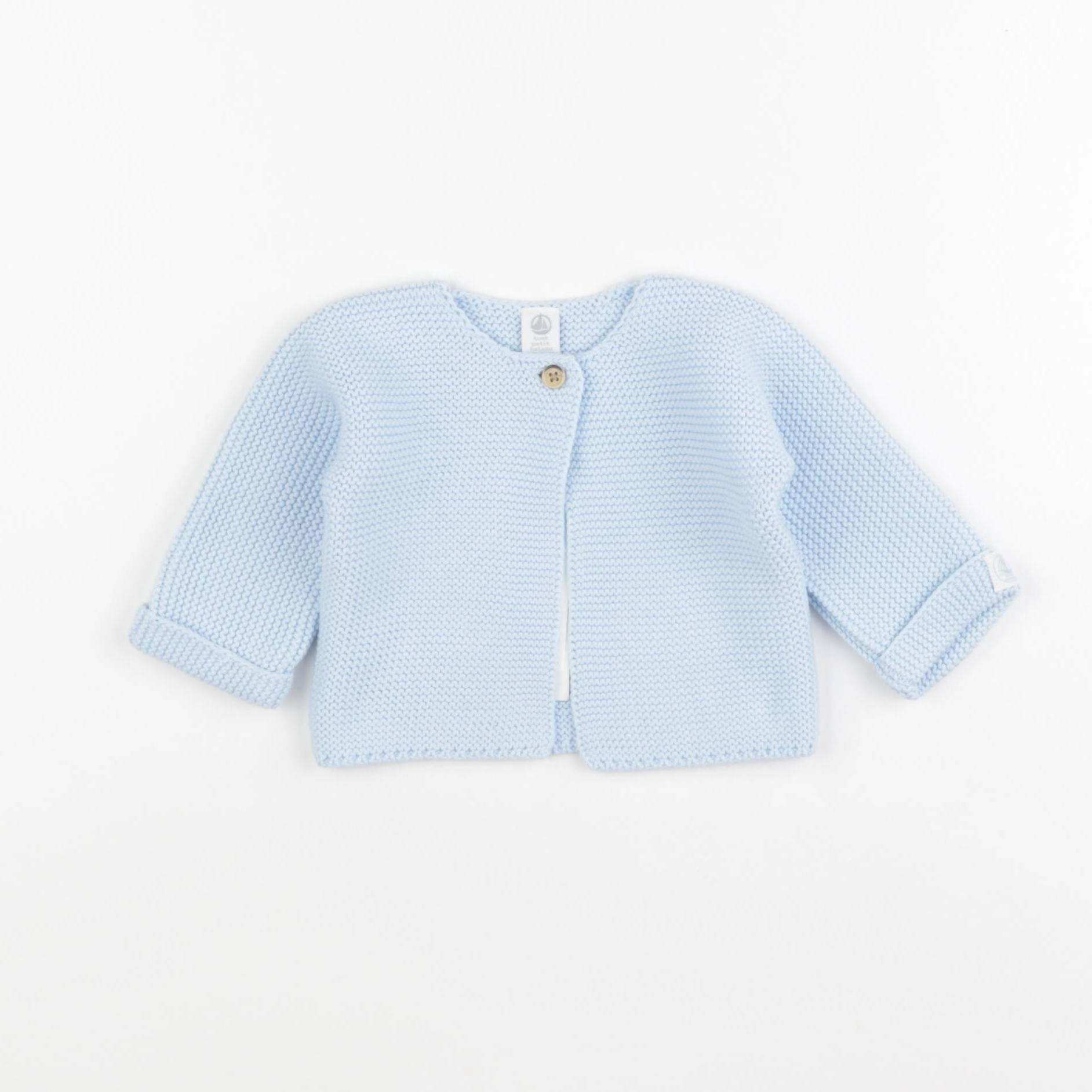 Petit Bateau - gilet bleu - 6 mois