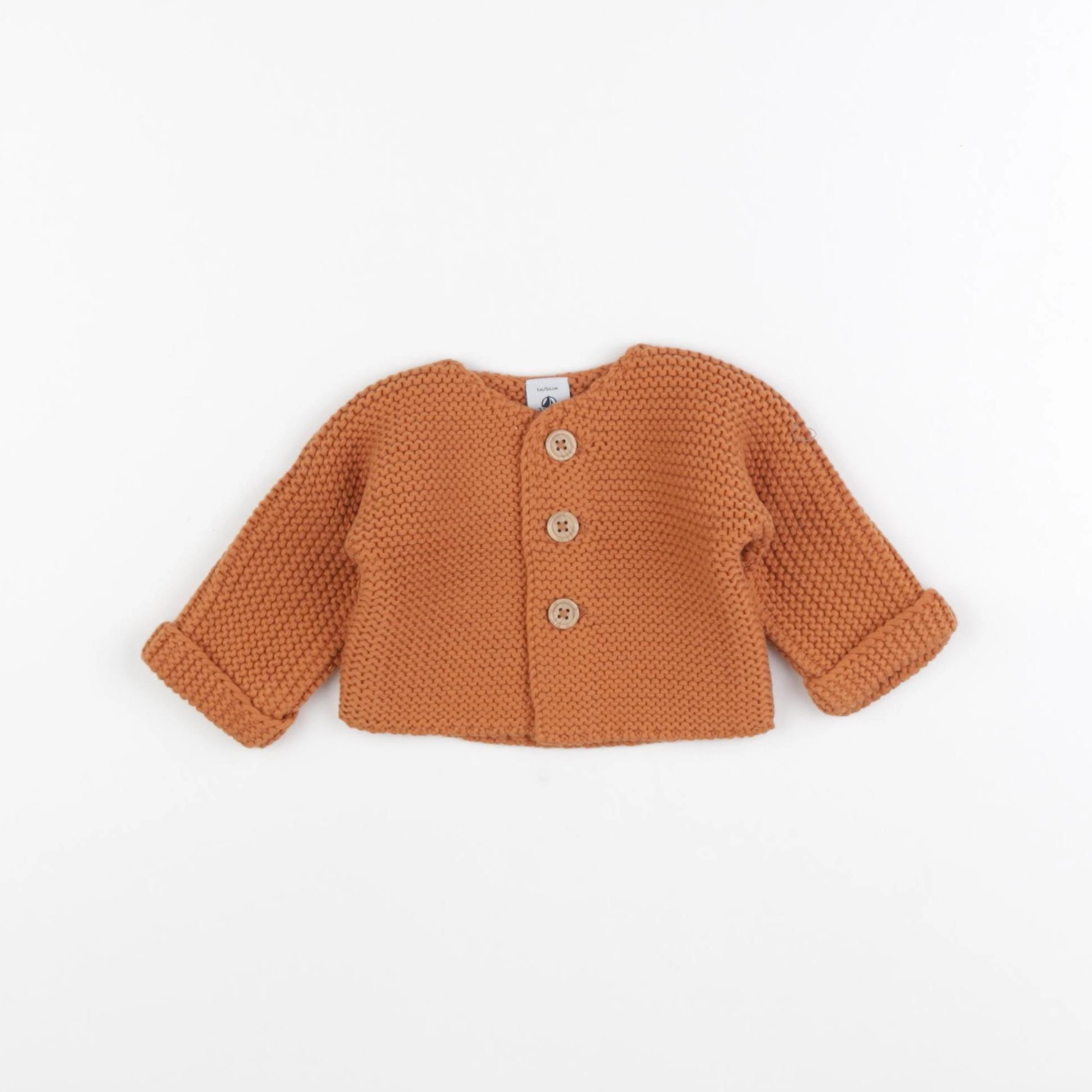 Petit Bateau - gilet marron - 1 mois