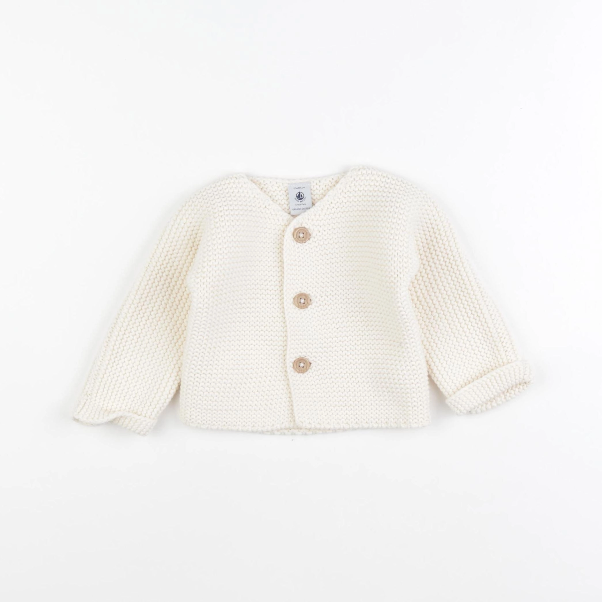 Petit Bateau - gilet beige - 12 mois