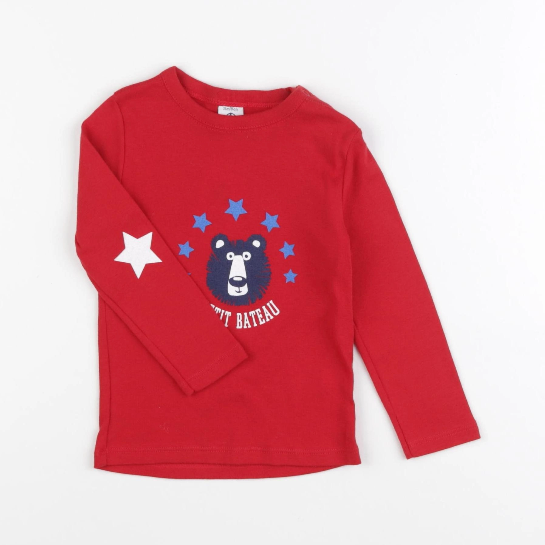 Petit Bateau - tee-shirt rouge - 24 mois