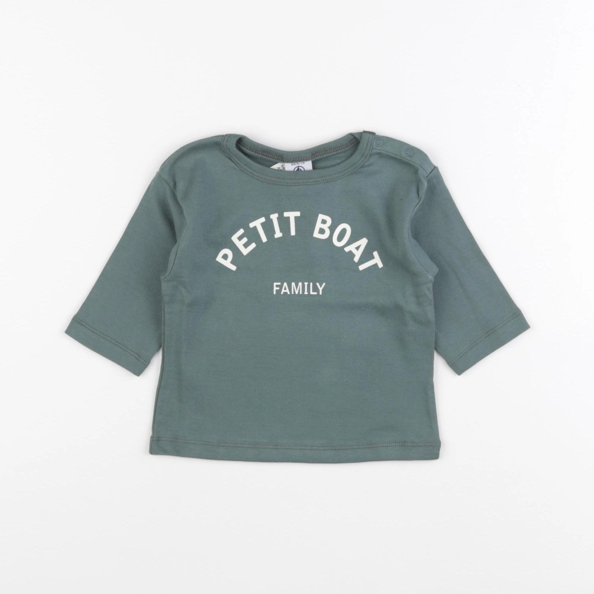 Petit Bateau - tee-shirt vert - 18 mois