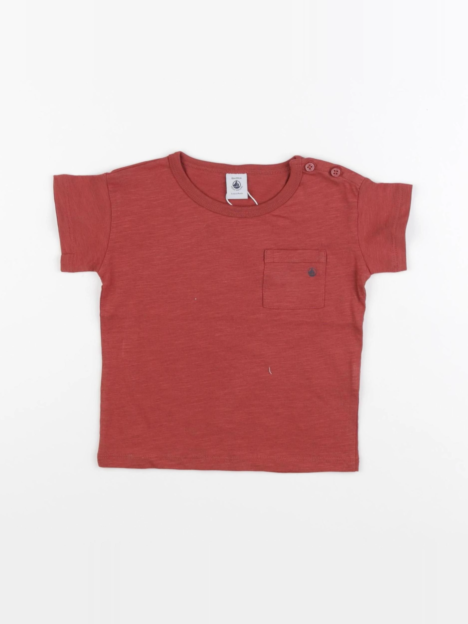 Petit Bateau - tee-shirt rouge - 6 mois
