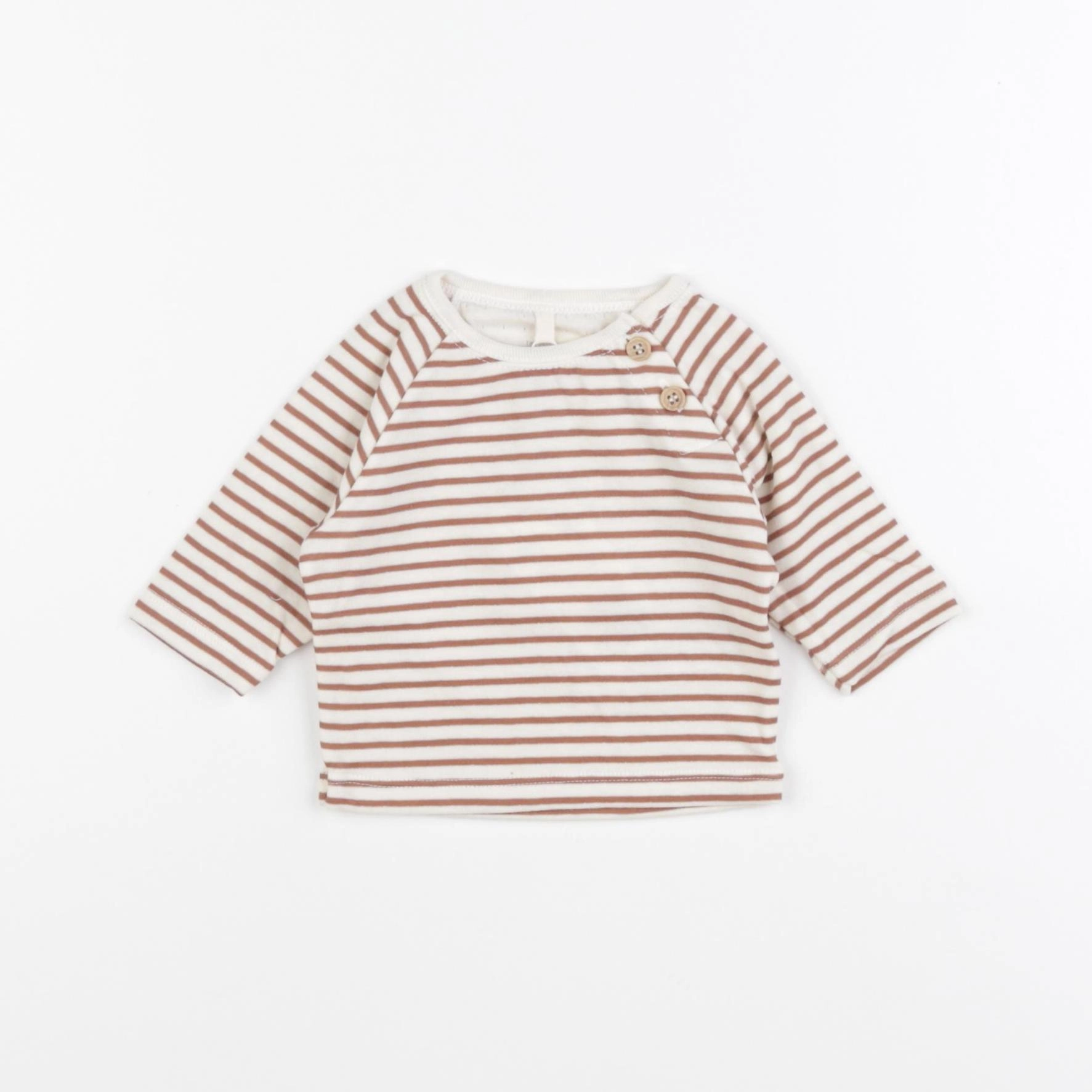 Petit Bateau - tee-shirt beige, marron - 18 mois