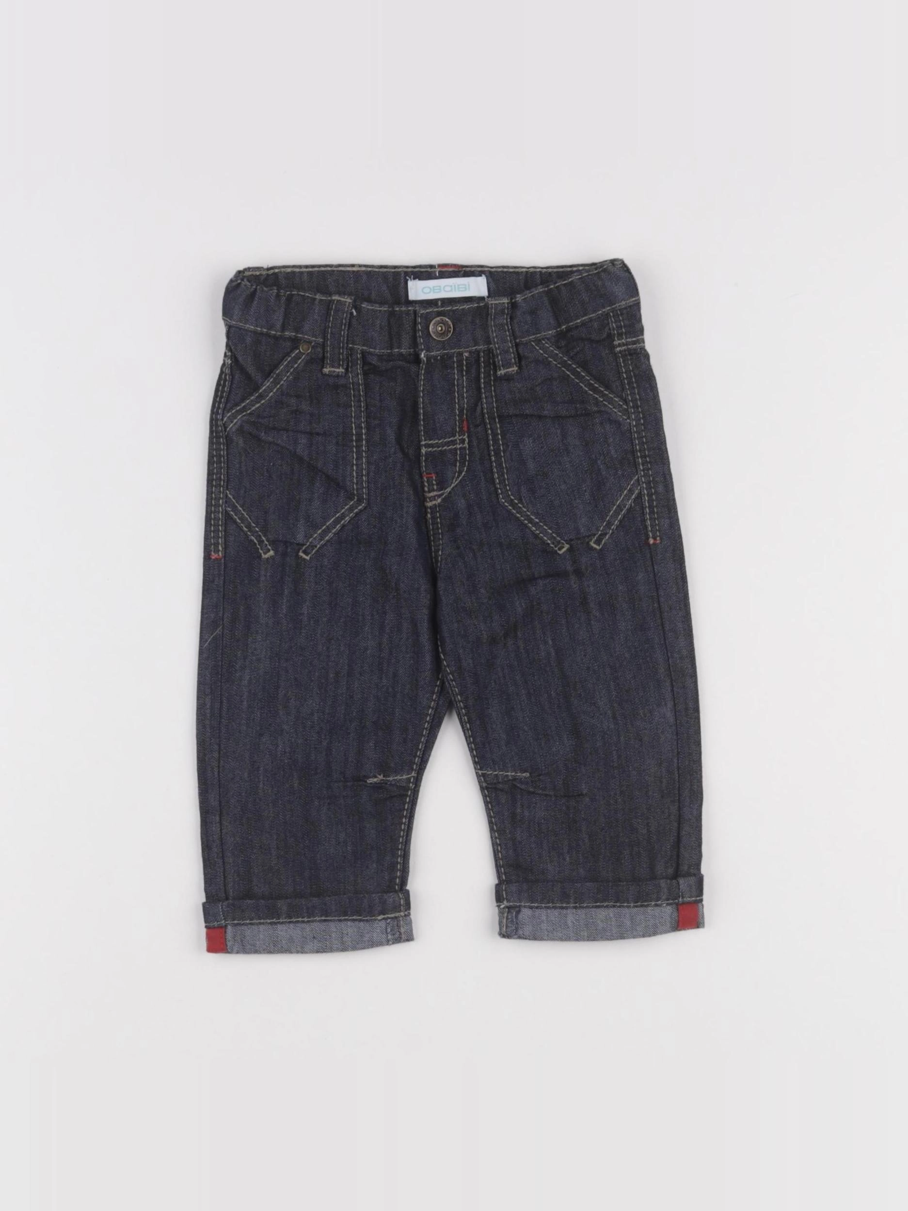 Obaïbi - pantalon bleu - 6 mois