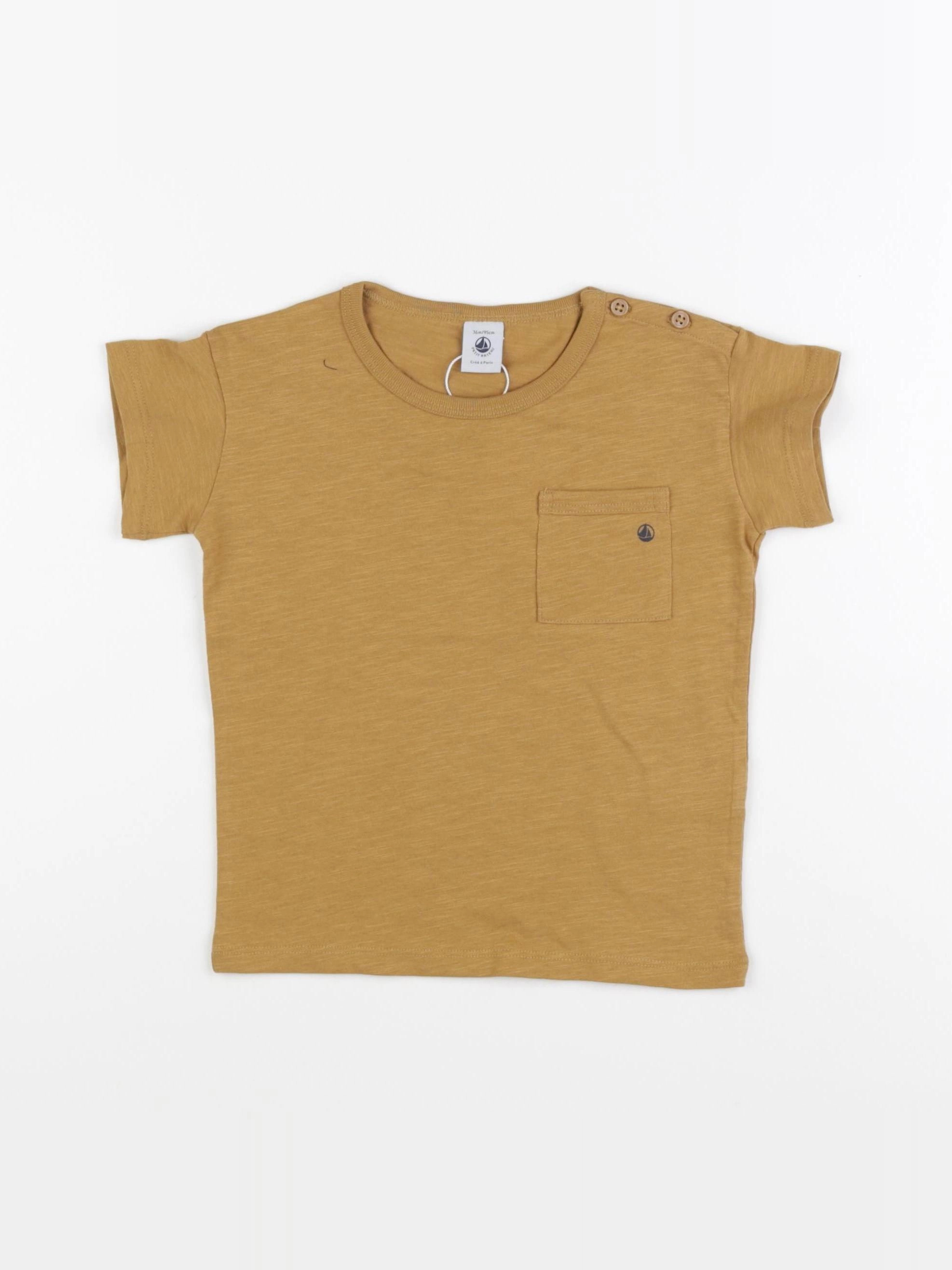 Petit Bateau - tee-shirt jaune - 18 mois
