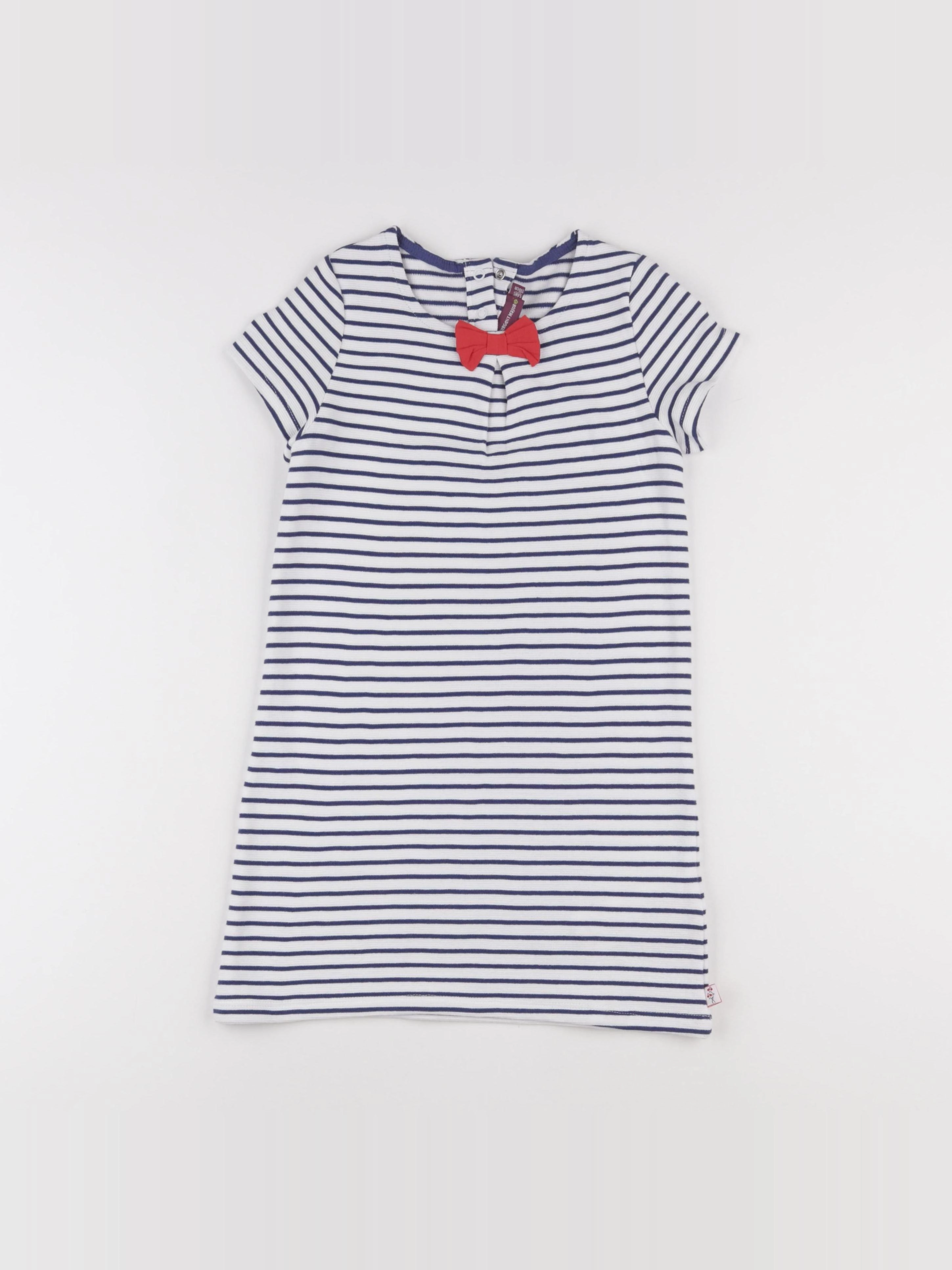 Sergent Major - robe blanc, bleu - 5 ans