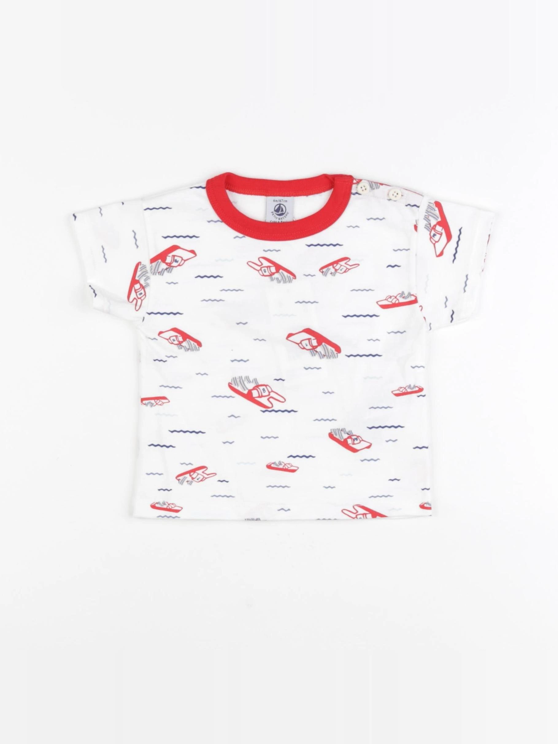 Petit Bateau - tee-shirt multicolore - 6 mois