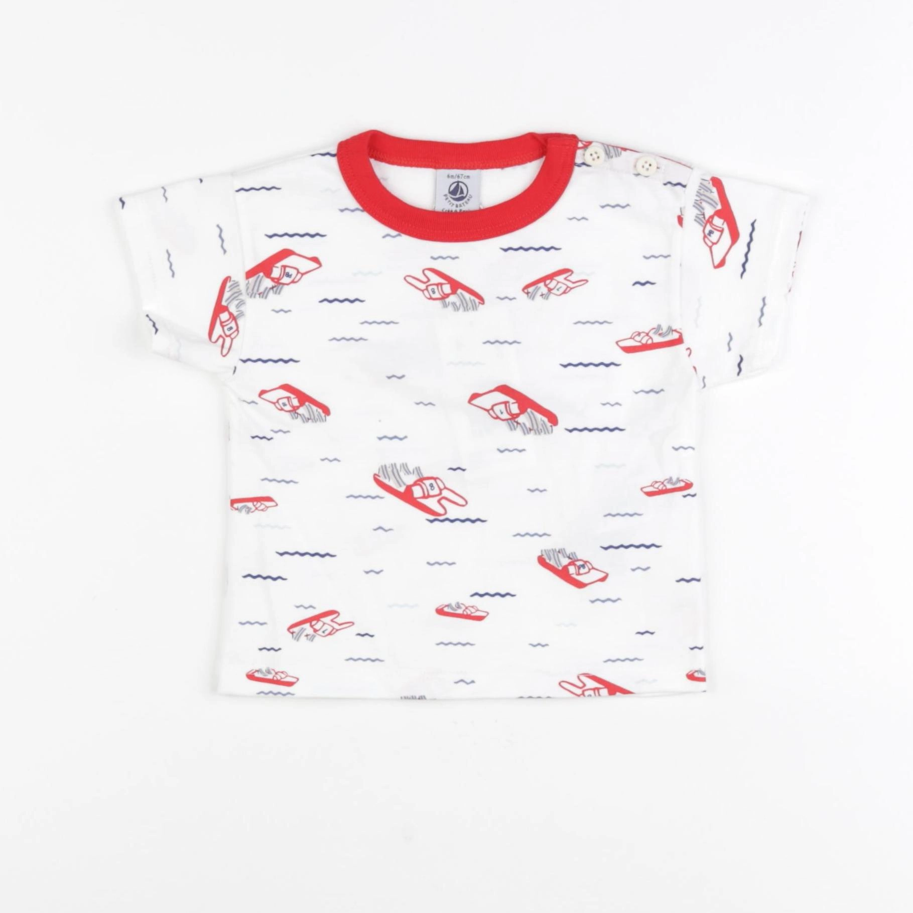 Petit Bateau - tee-shirt multicolore - 6 mois