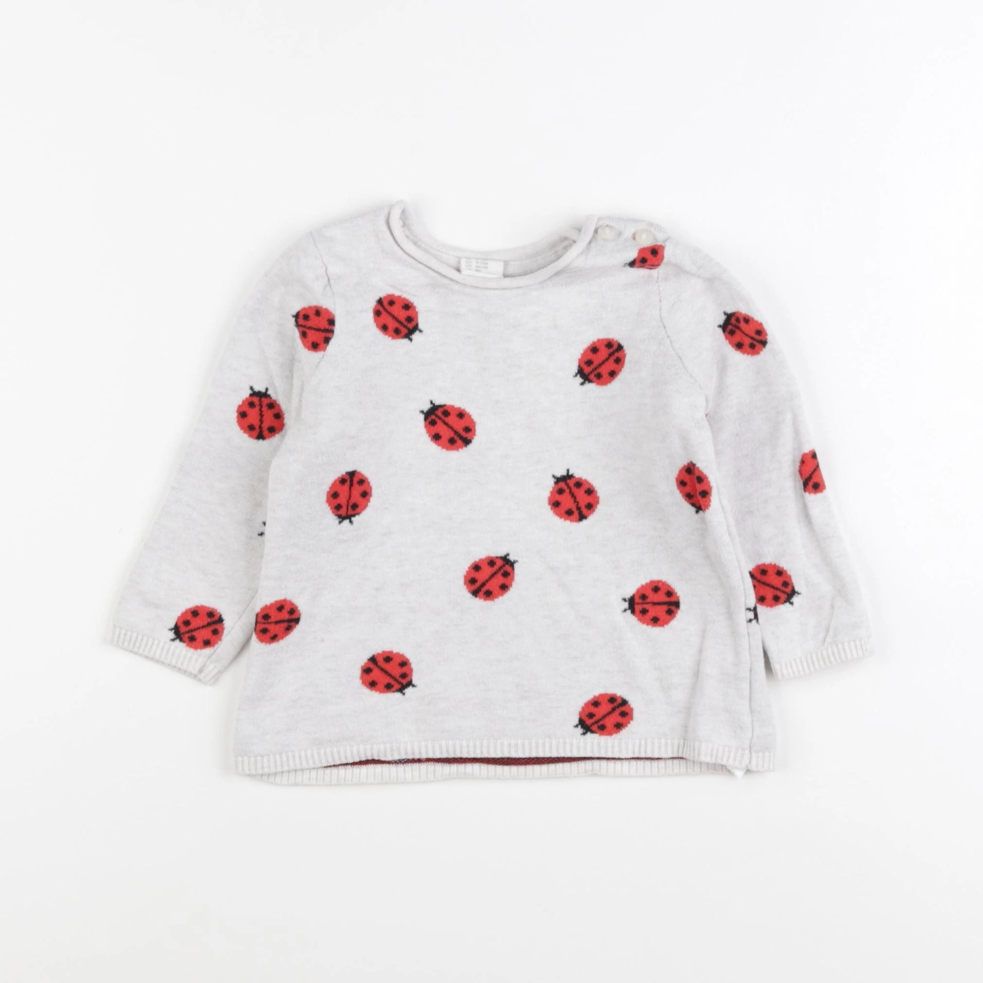 H&M - pull gris - 9/12 mois