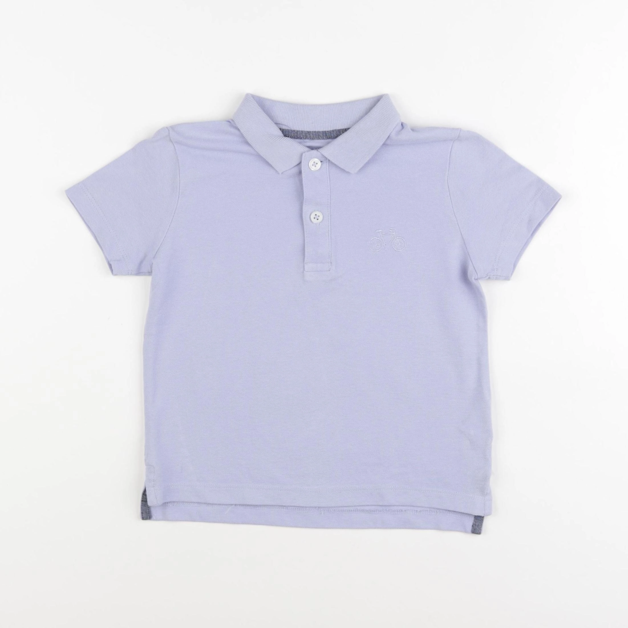 Monoprix - polo bleu - 4 ans