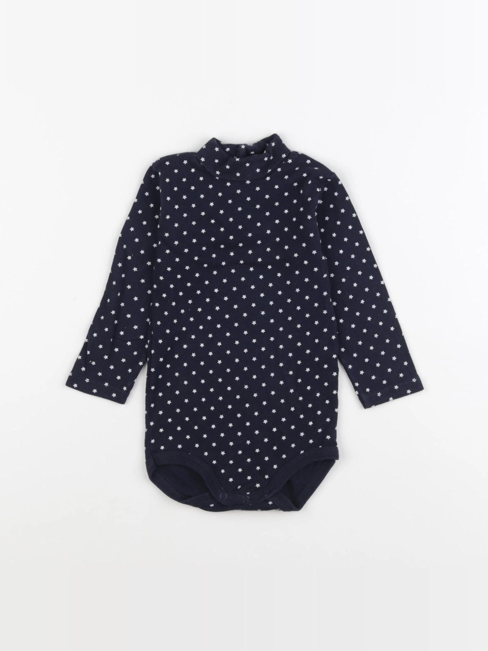 Petit Bateau - body à col bleu - 12 mois