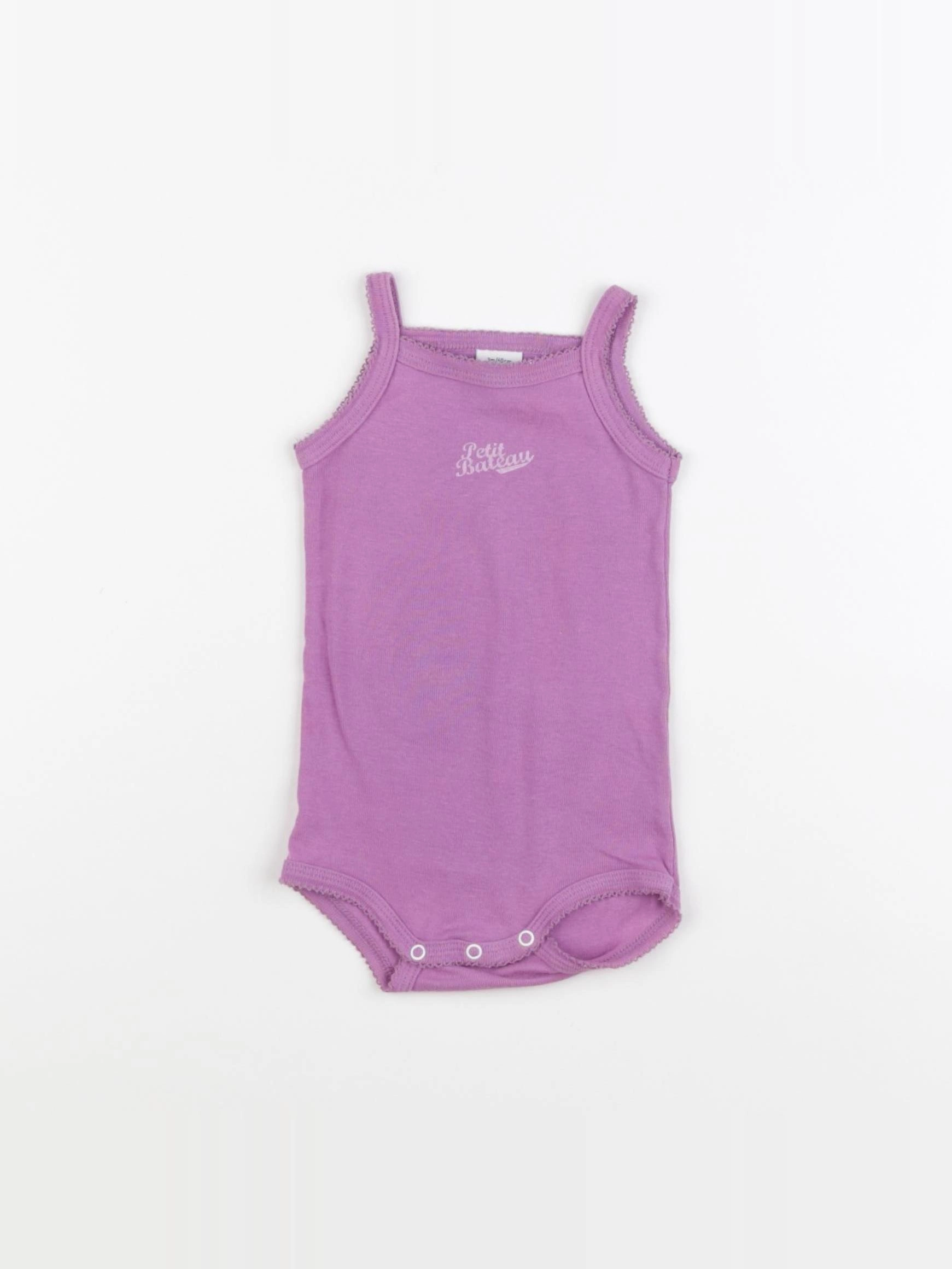 Petit Bateau - body violet - 3 mois