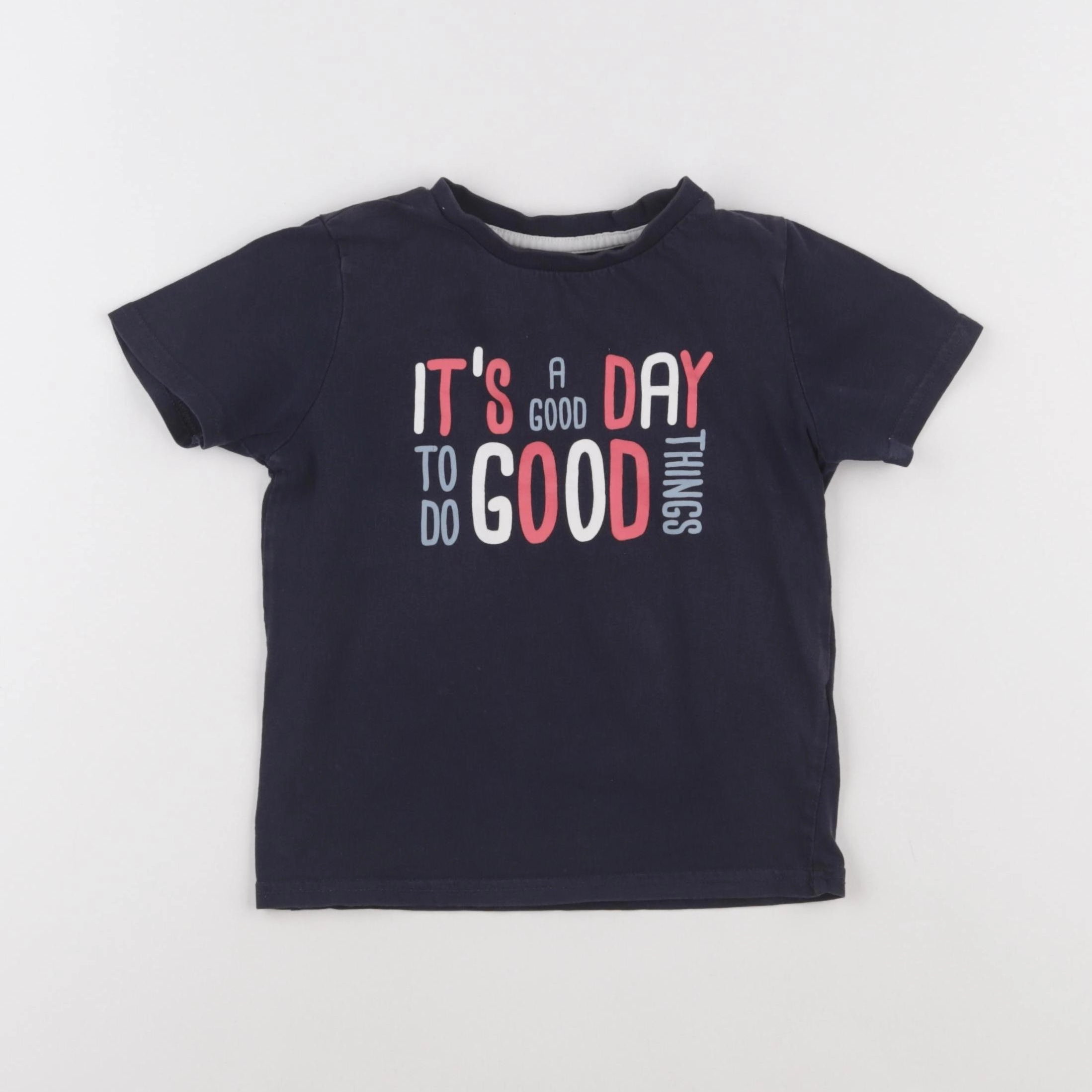 Vertbaudet - tee-shirt bleu - 4 ans