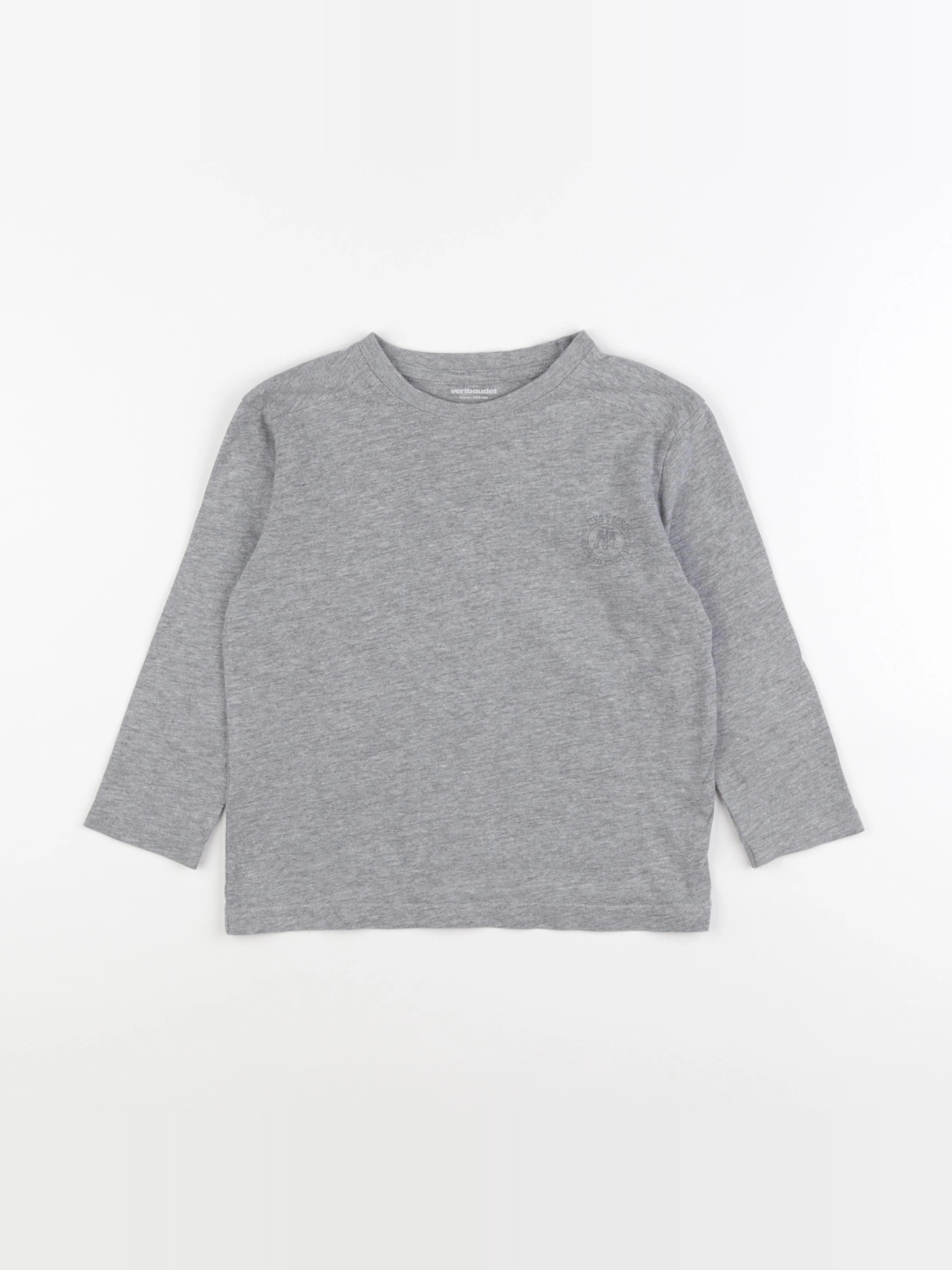 Vertbaudet - tee-shirt gris - 4 ans