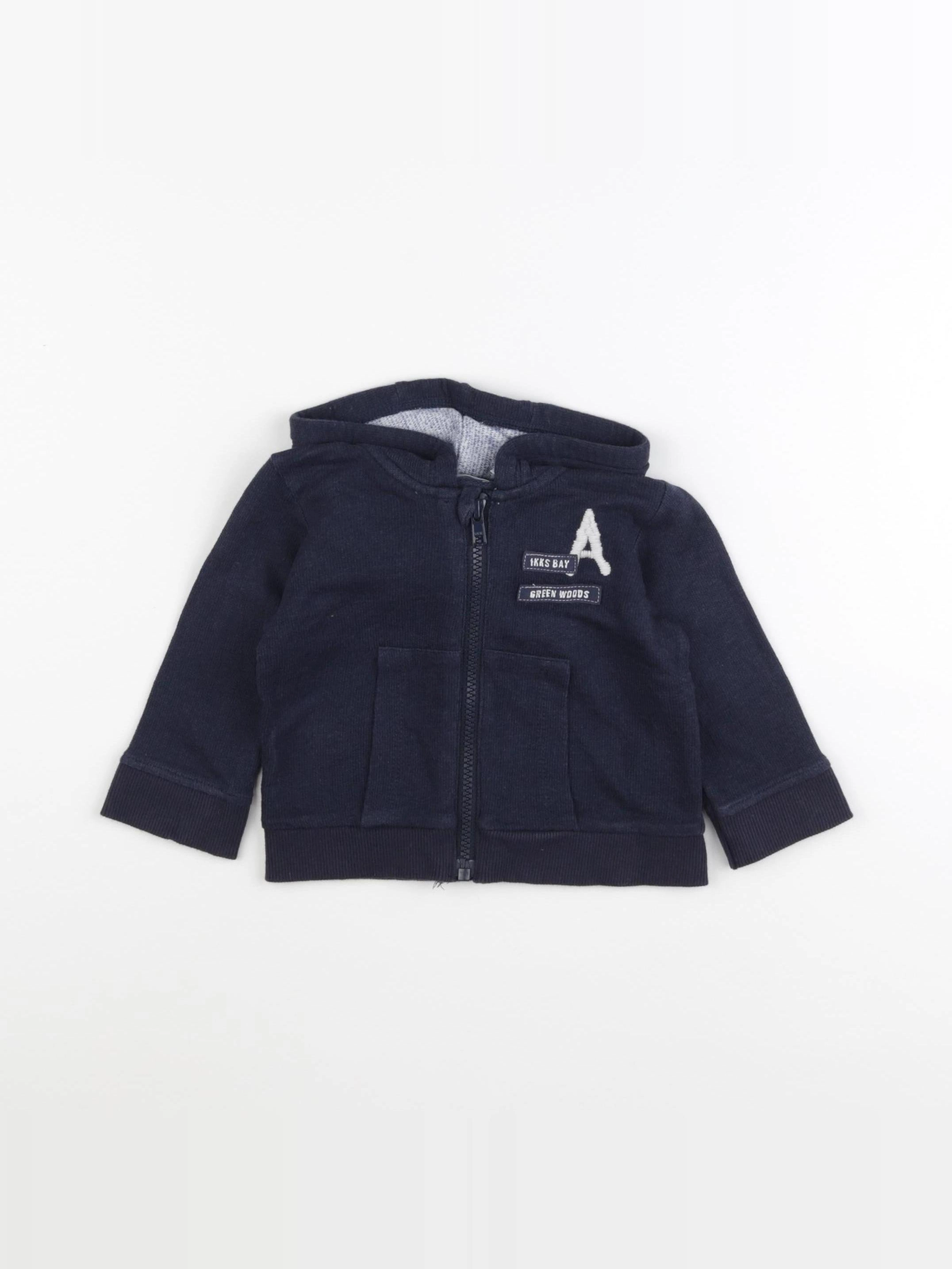 IKKS - sweat bleu - 6 mois