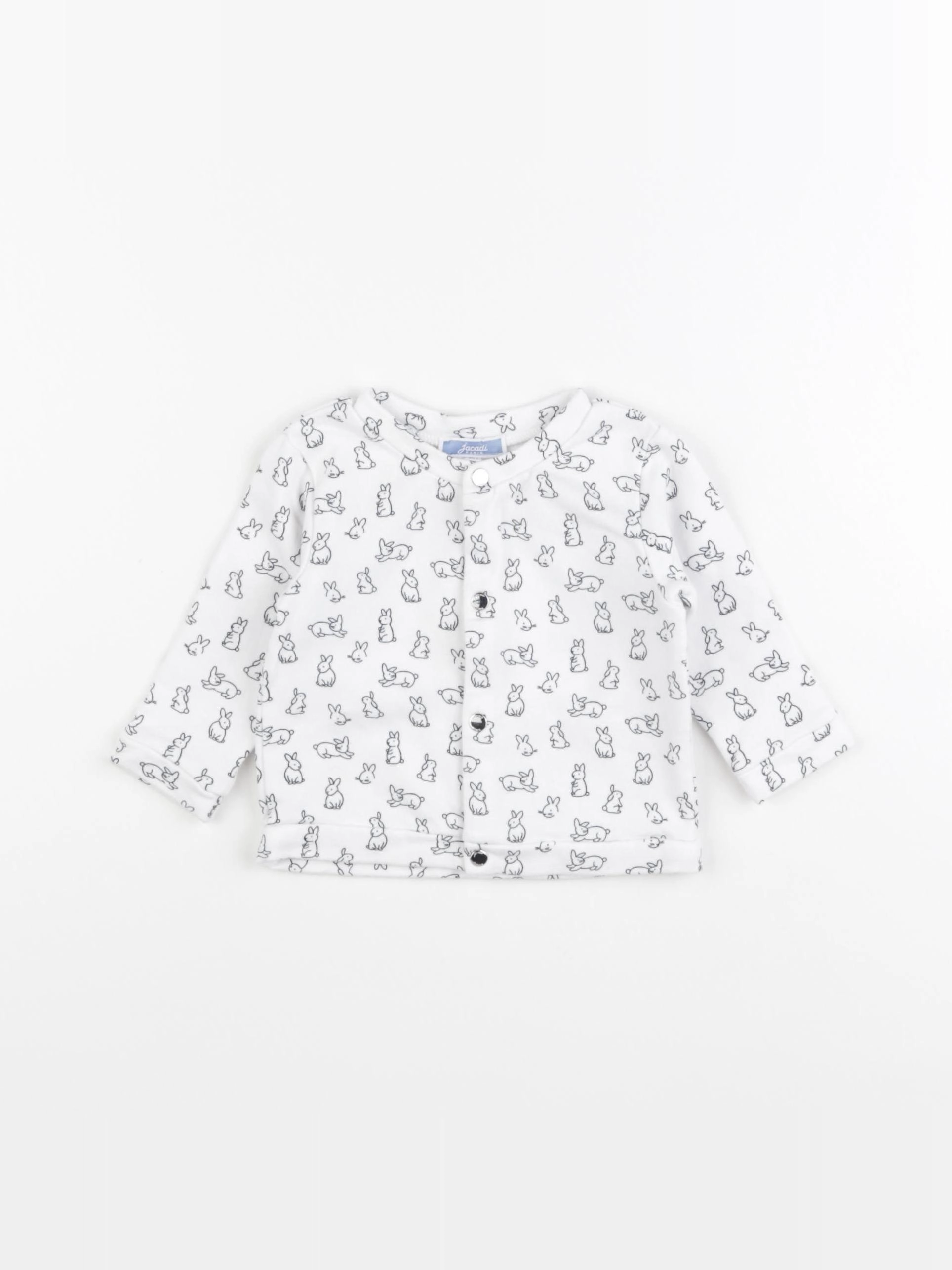 Jacadi - sweat blanc, bleu - 6 mois