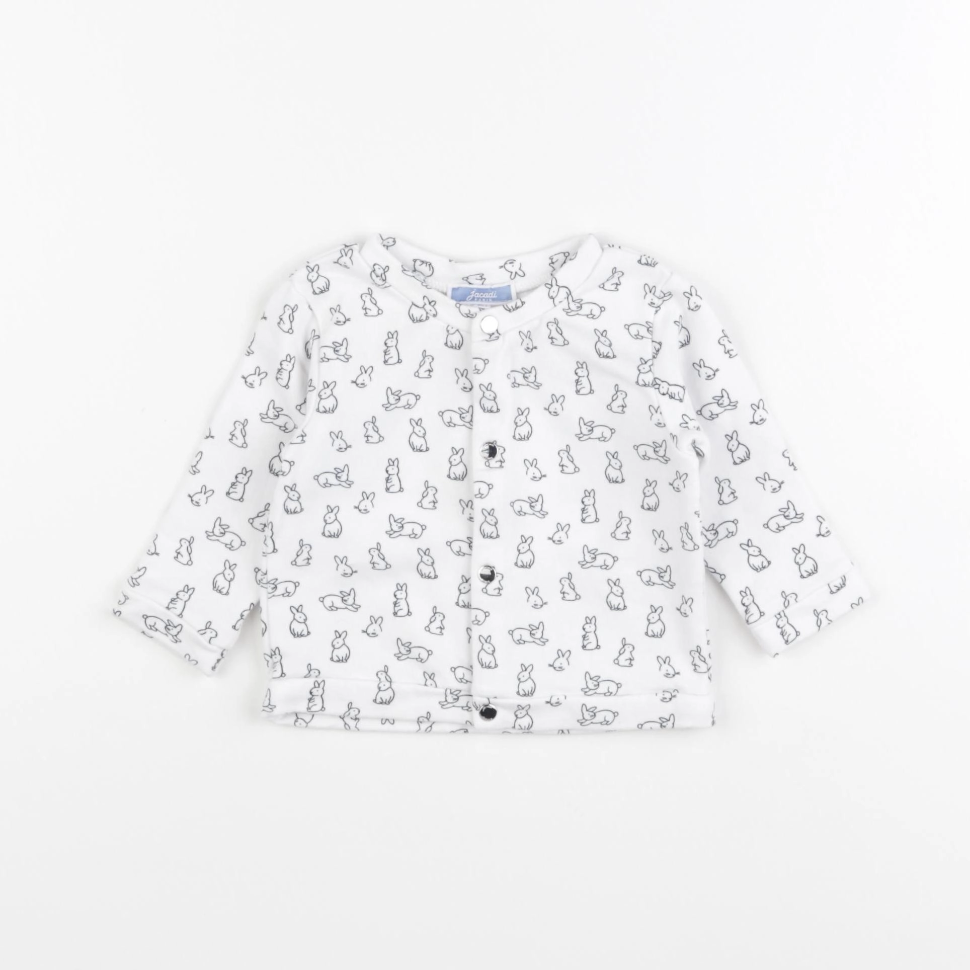 Jacadi - sweat blanc, bleu - 6 mois
