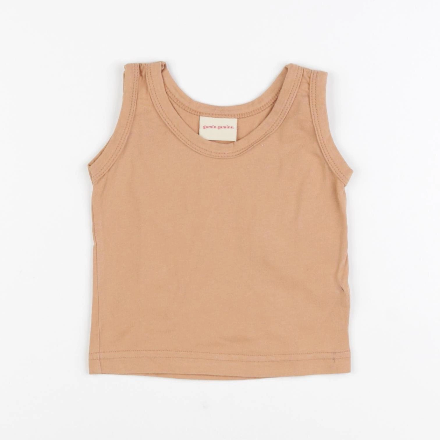 Gamin gamine - débardeur orange - 3/6 mois