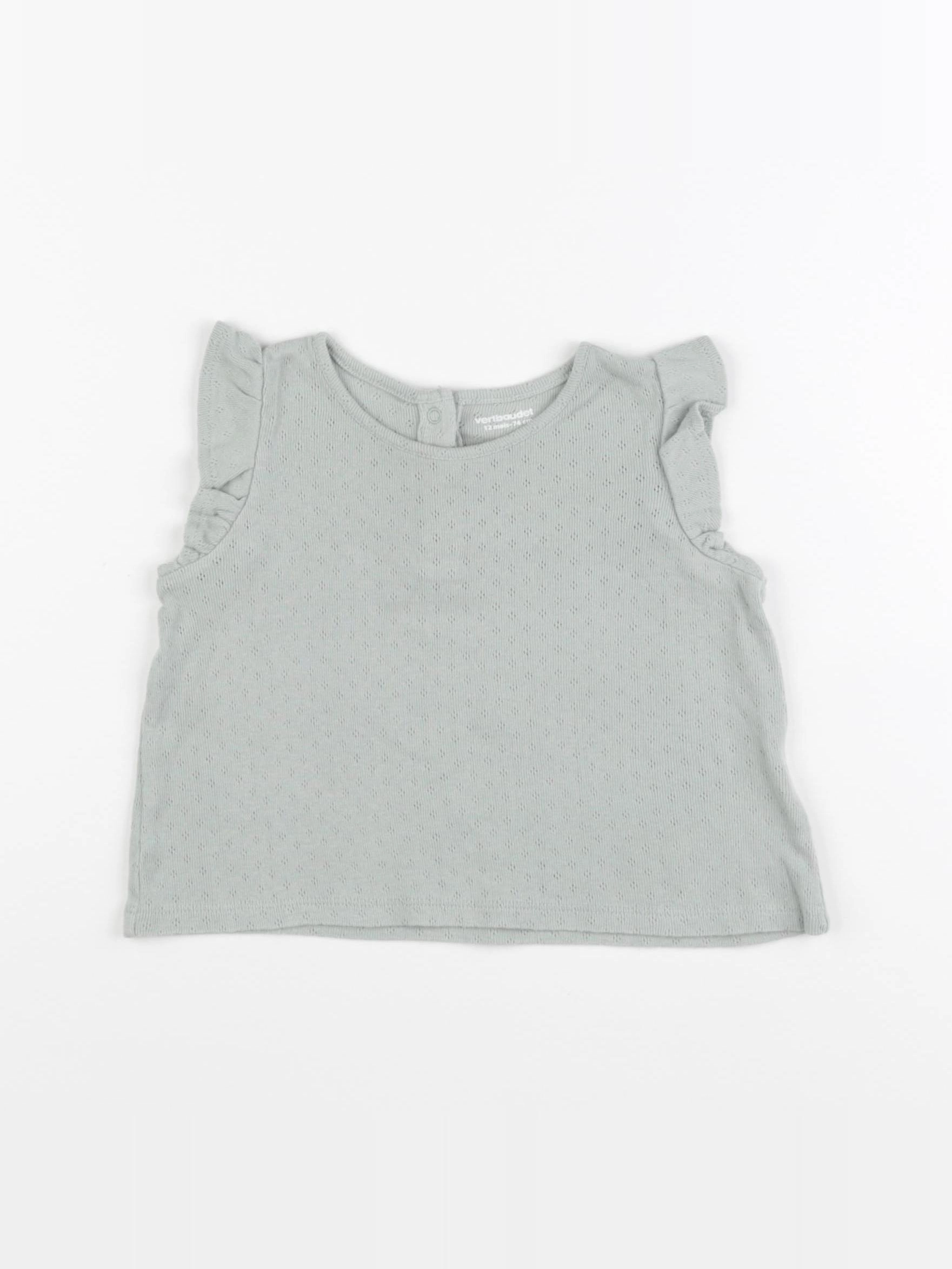 Vertbaudet - tee-shirt vert - 12 mois