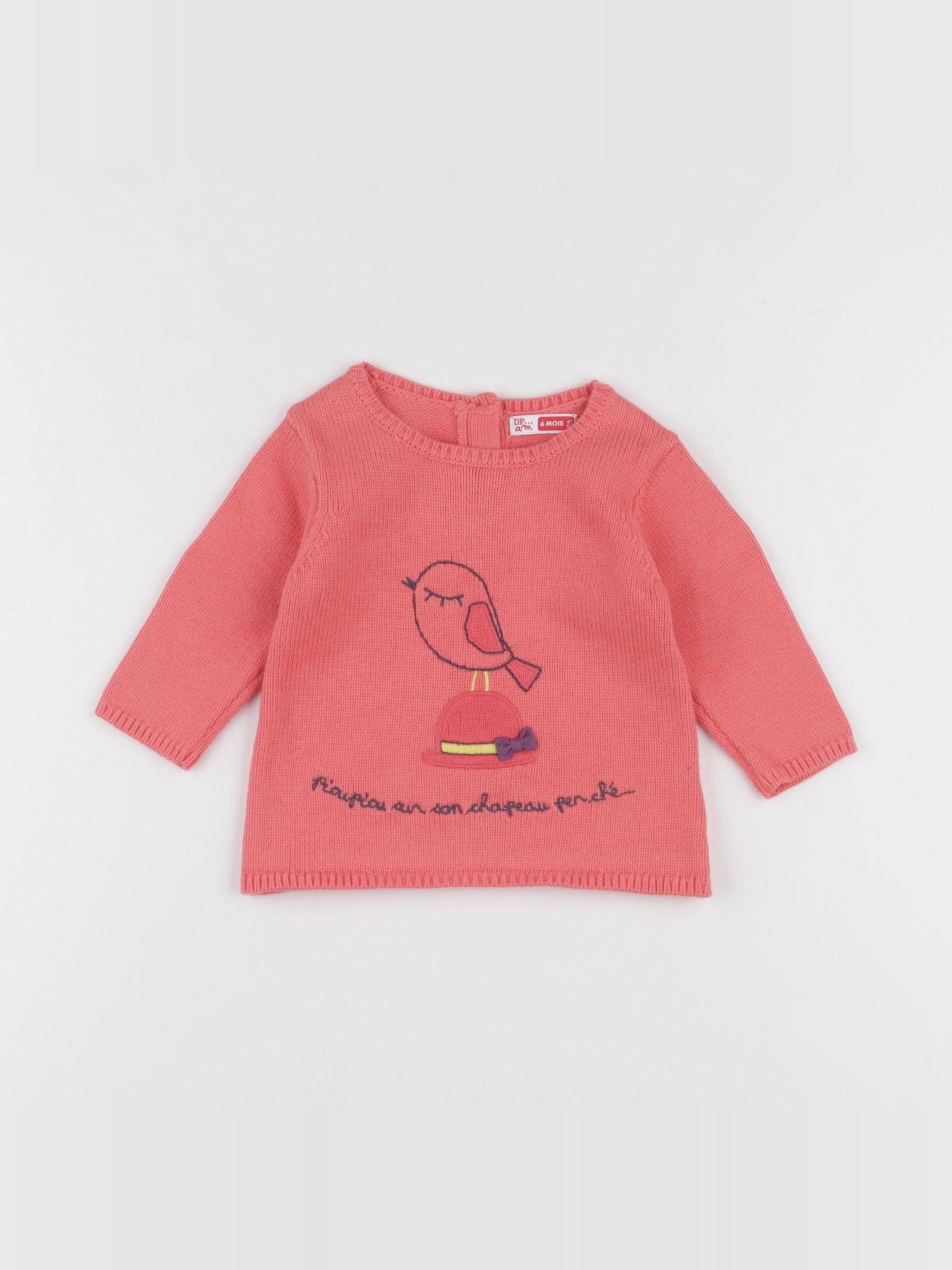 DPAM - pull rose - 6 mois