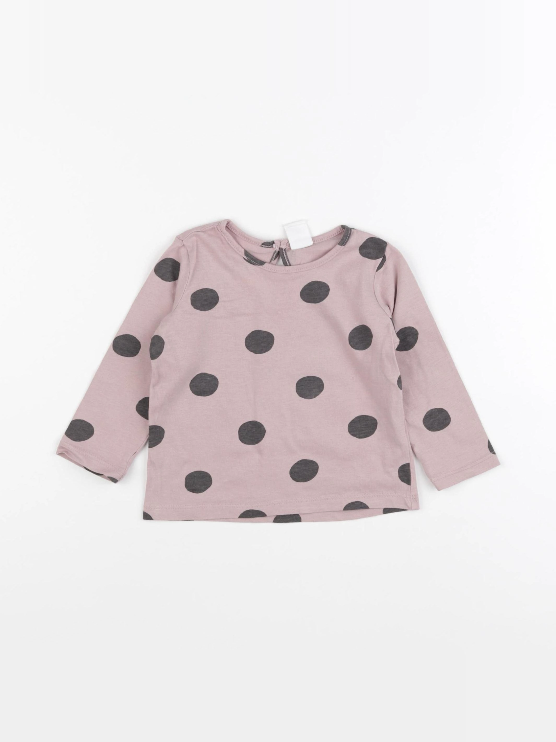H&M - tee-shirt rose - 6/9 mois