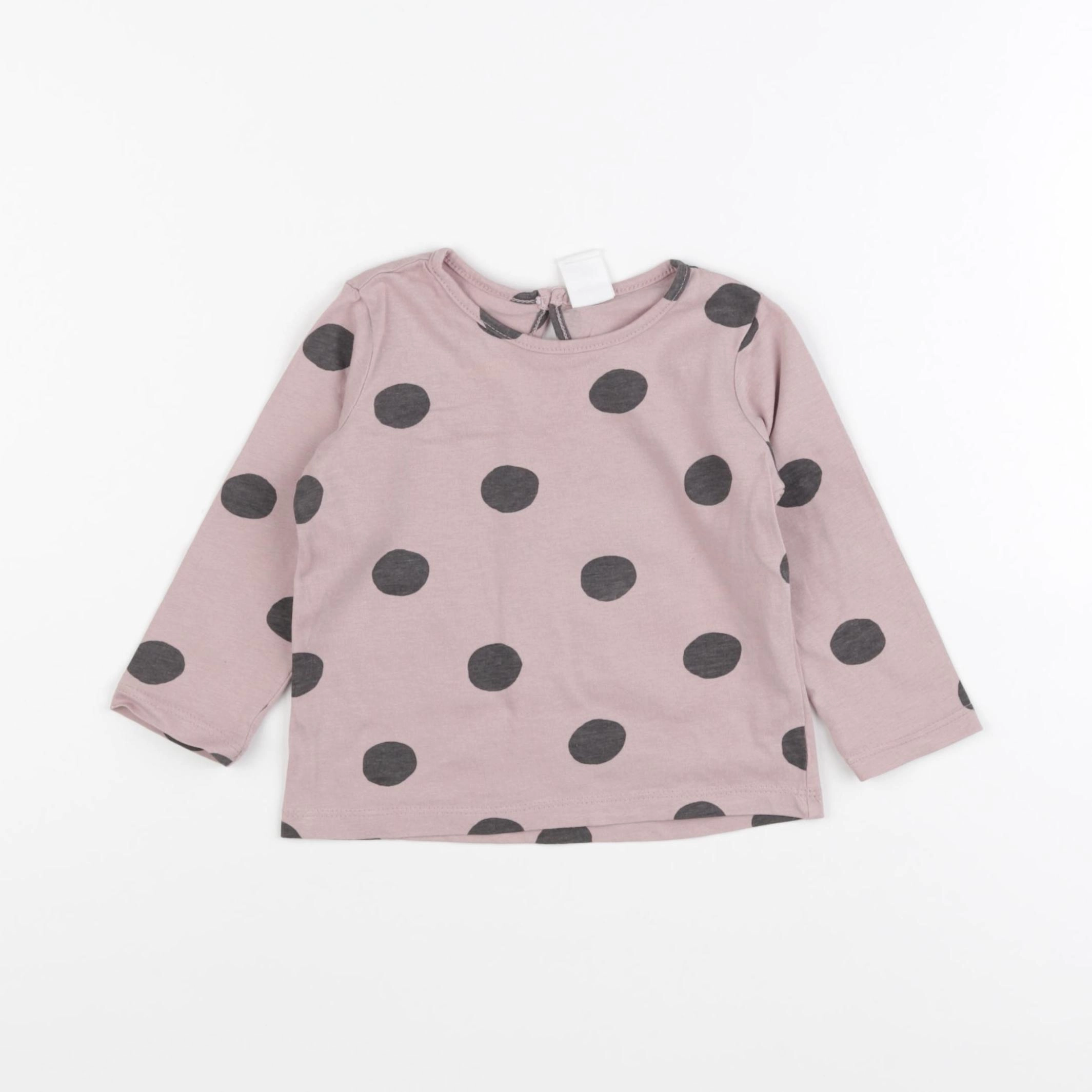 H&M - tee-shirt rose - 6/9 mois