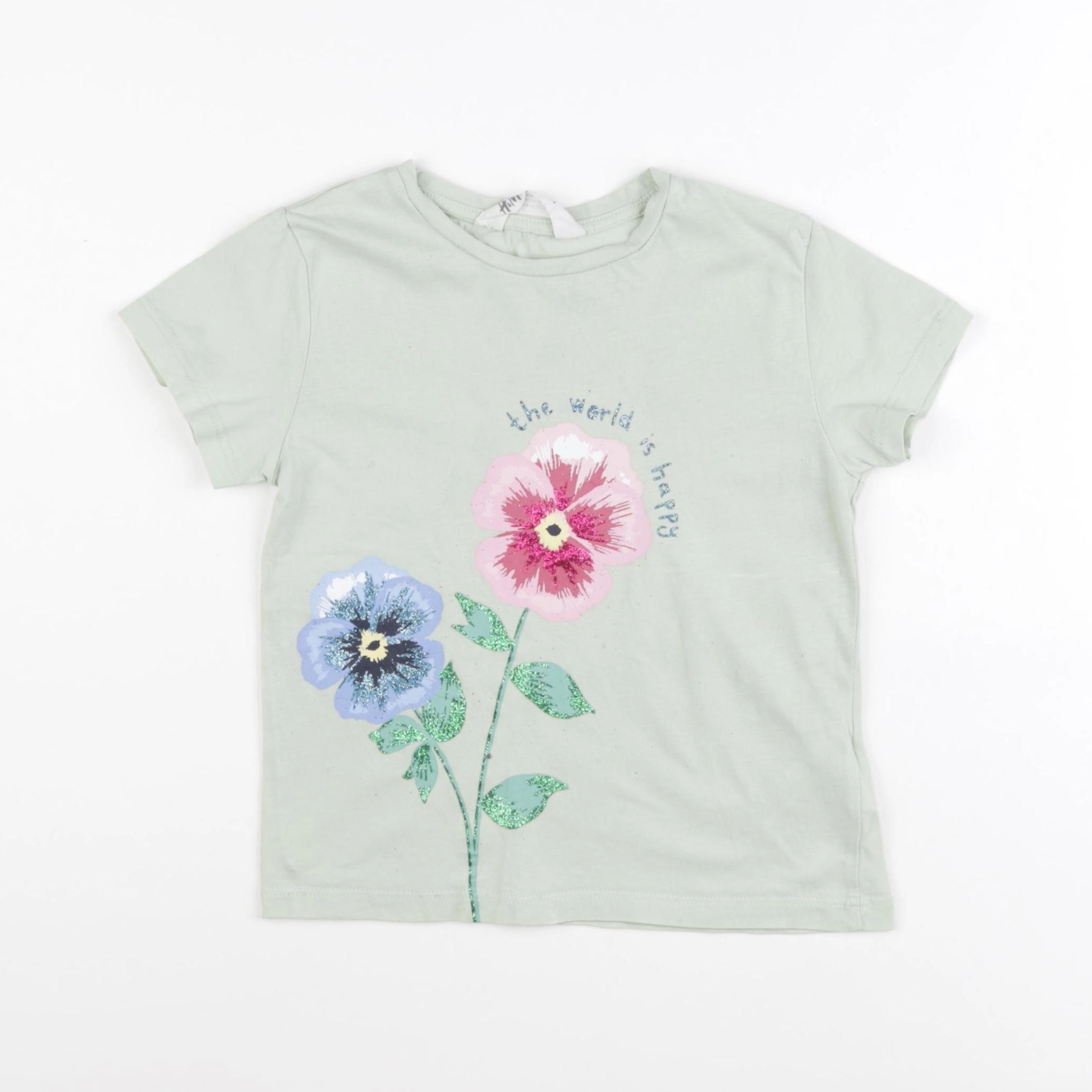 H&M - tee-shirt vert - 2/3 ans