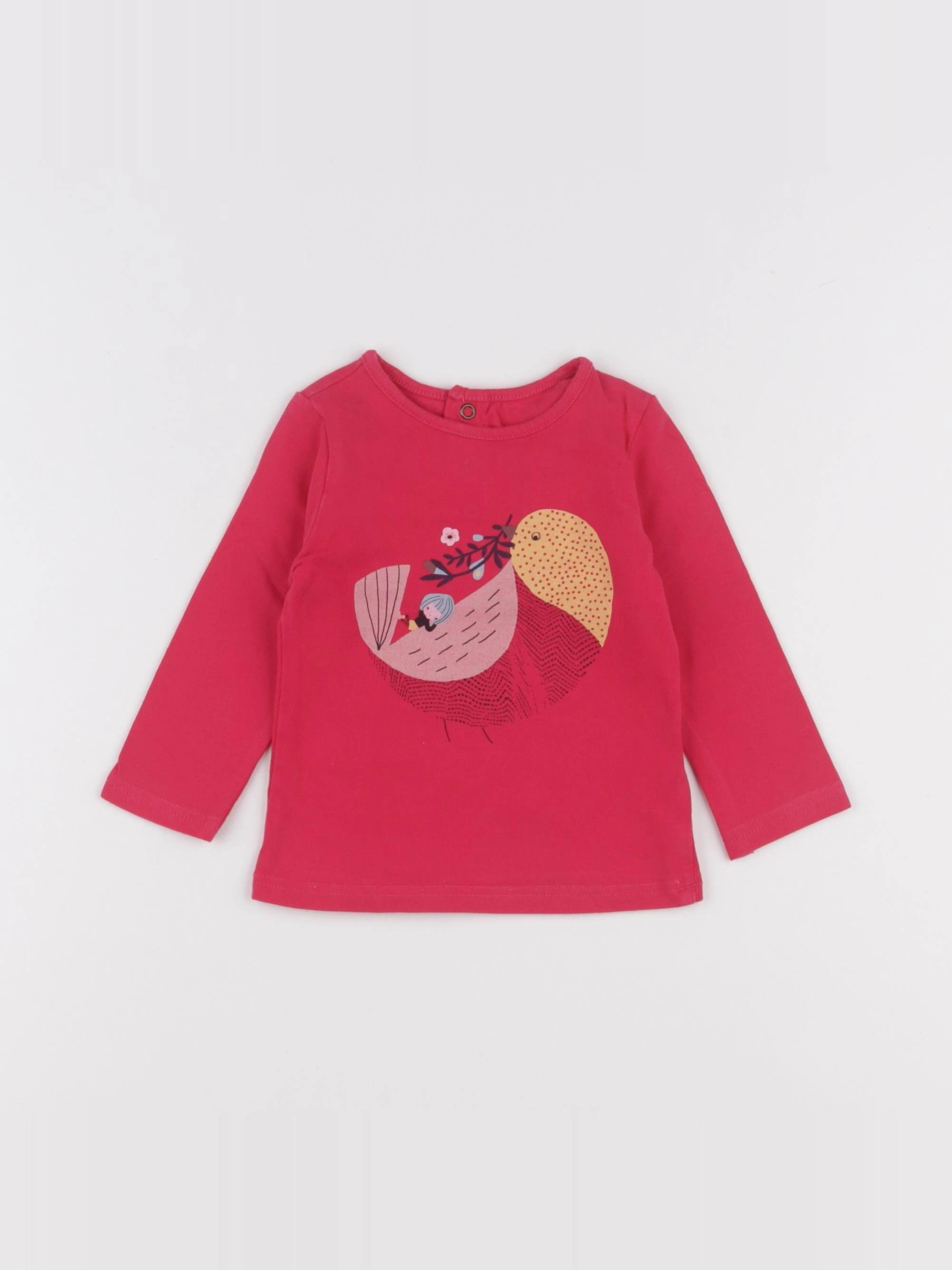 Catimini - tee-shirt rose - 12 mois