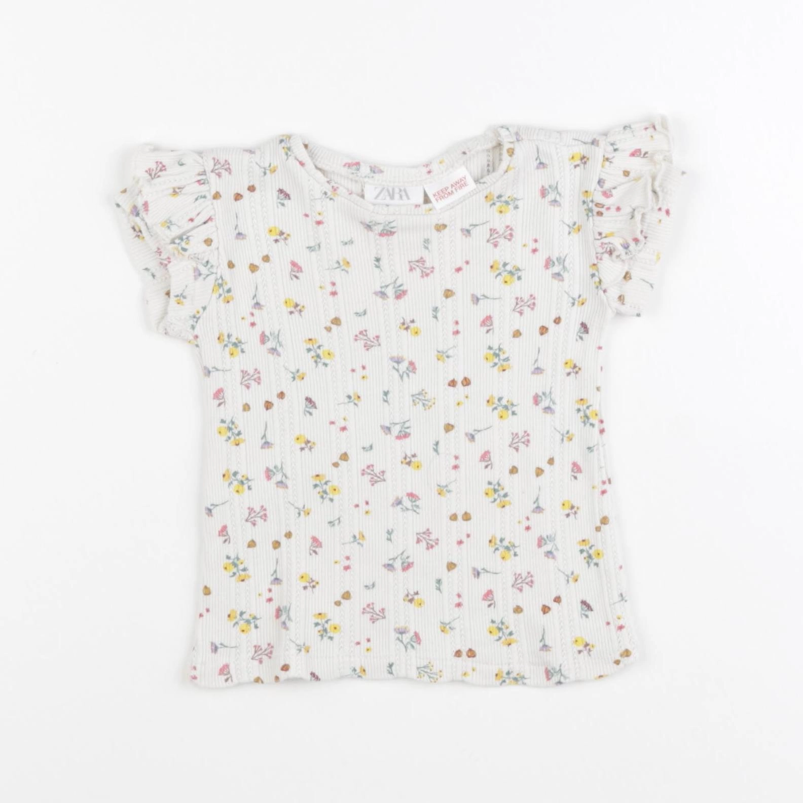 Zara - tee-shirt multicolore - 6/9 mois