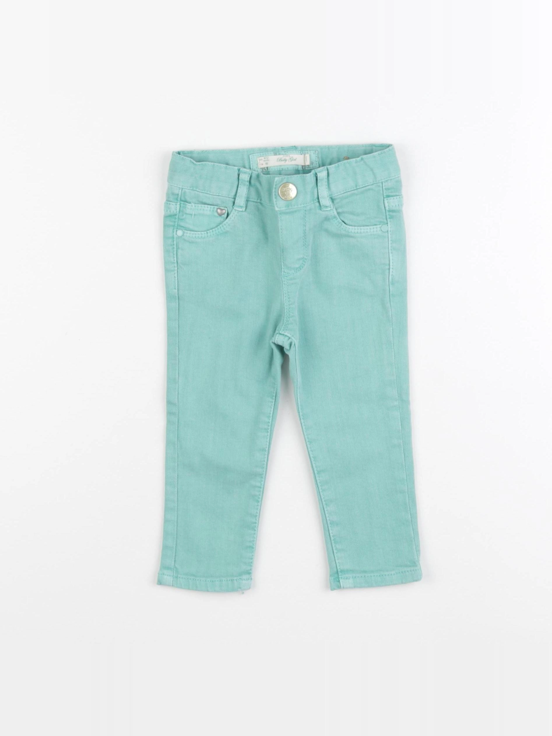 Zara - jean vert - 9/12 mois
