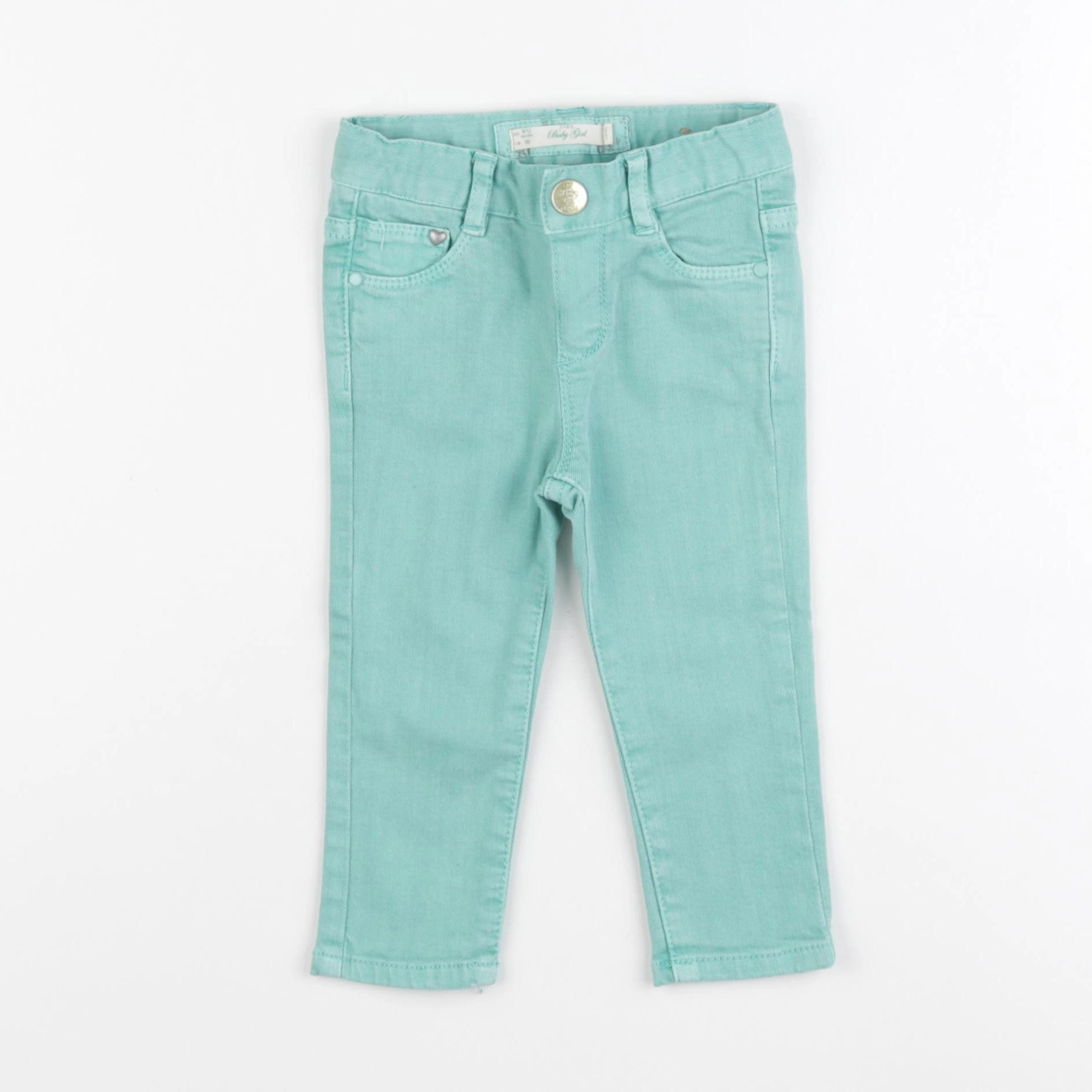 Zara - jean vert - 9/12 mois