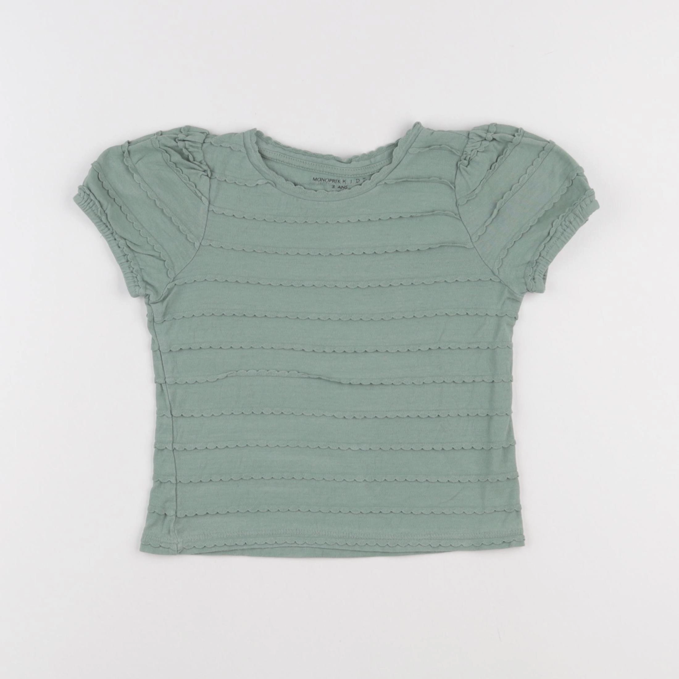Monoprix - tee-shirt vert - 3 ans