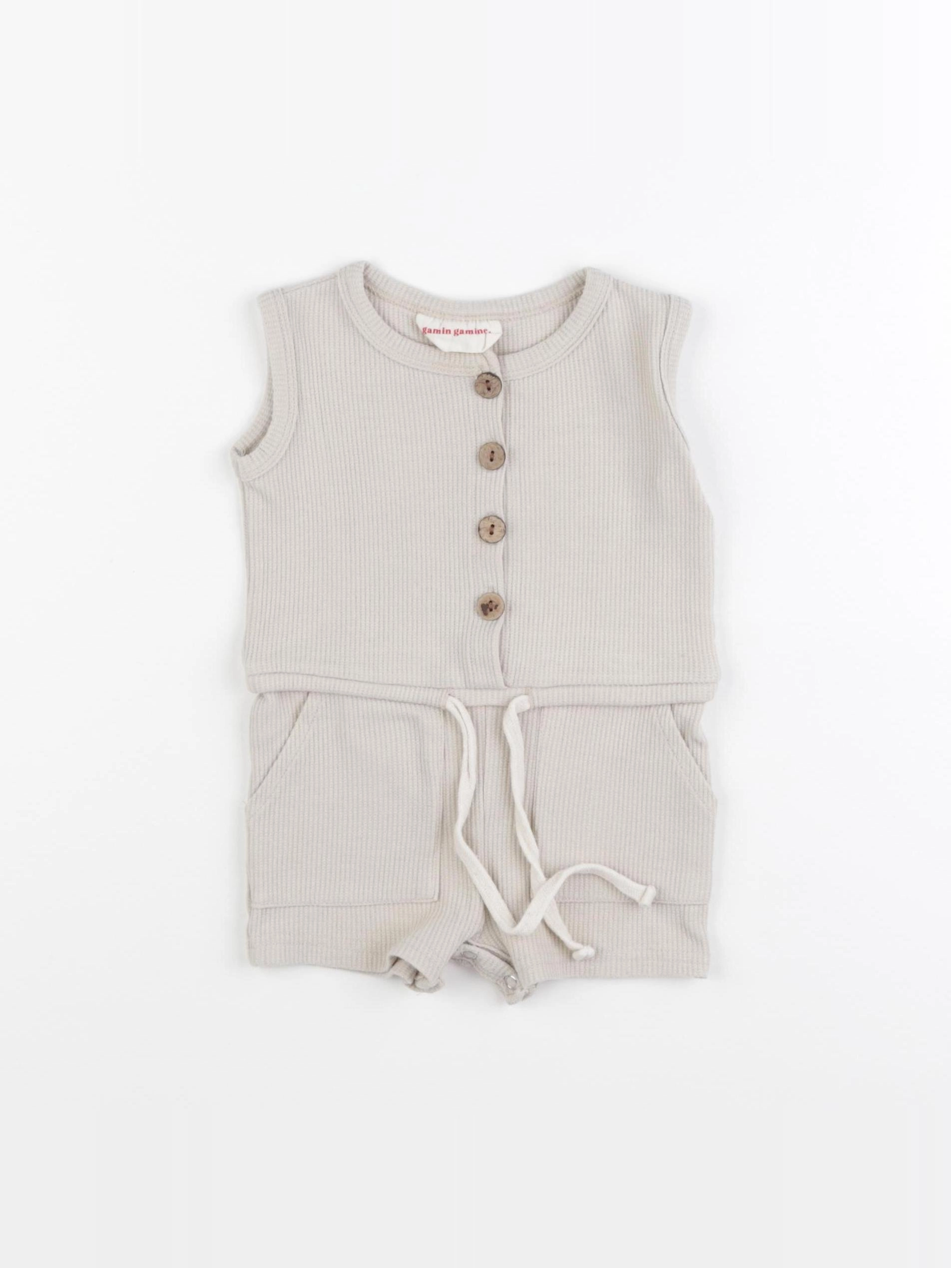 Gamin gamine - combinaison beige - 12/18 mois