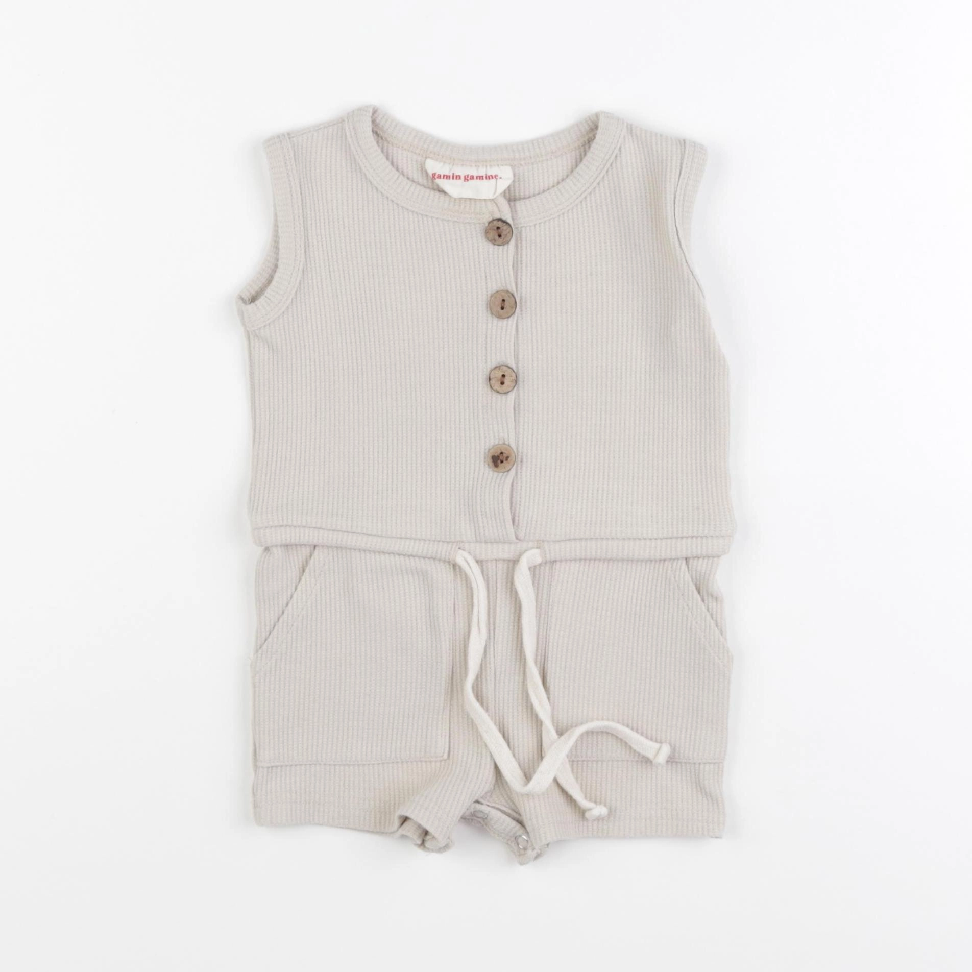 Gamin gamine - combinaison beige - 12/18 mois