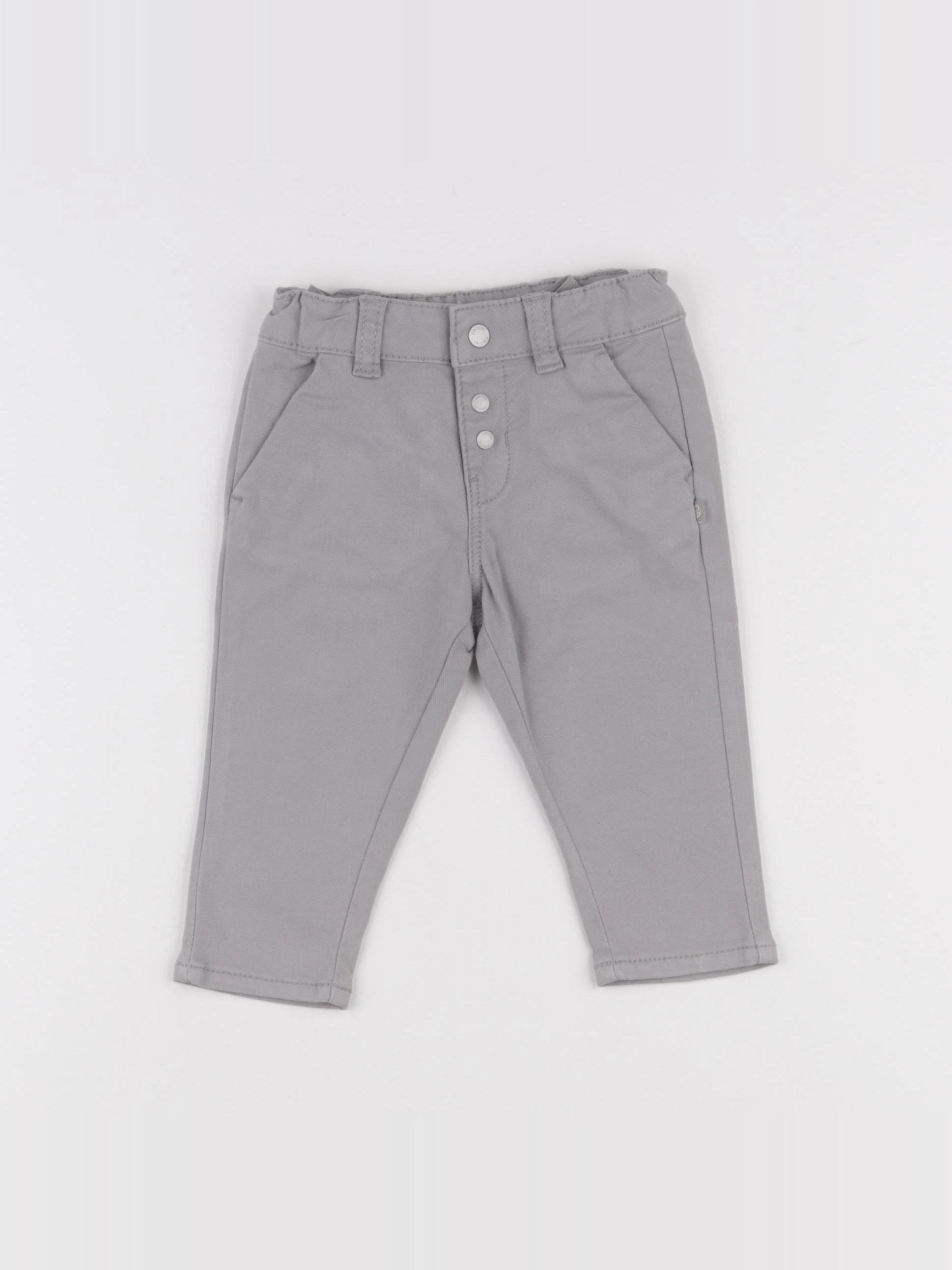Obaïbi - pantalon gris - 6 mois