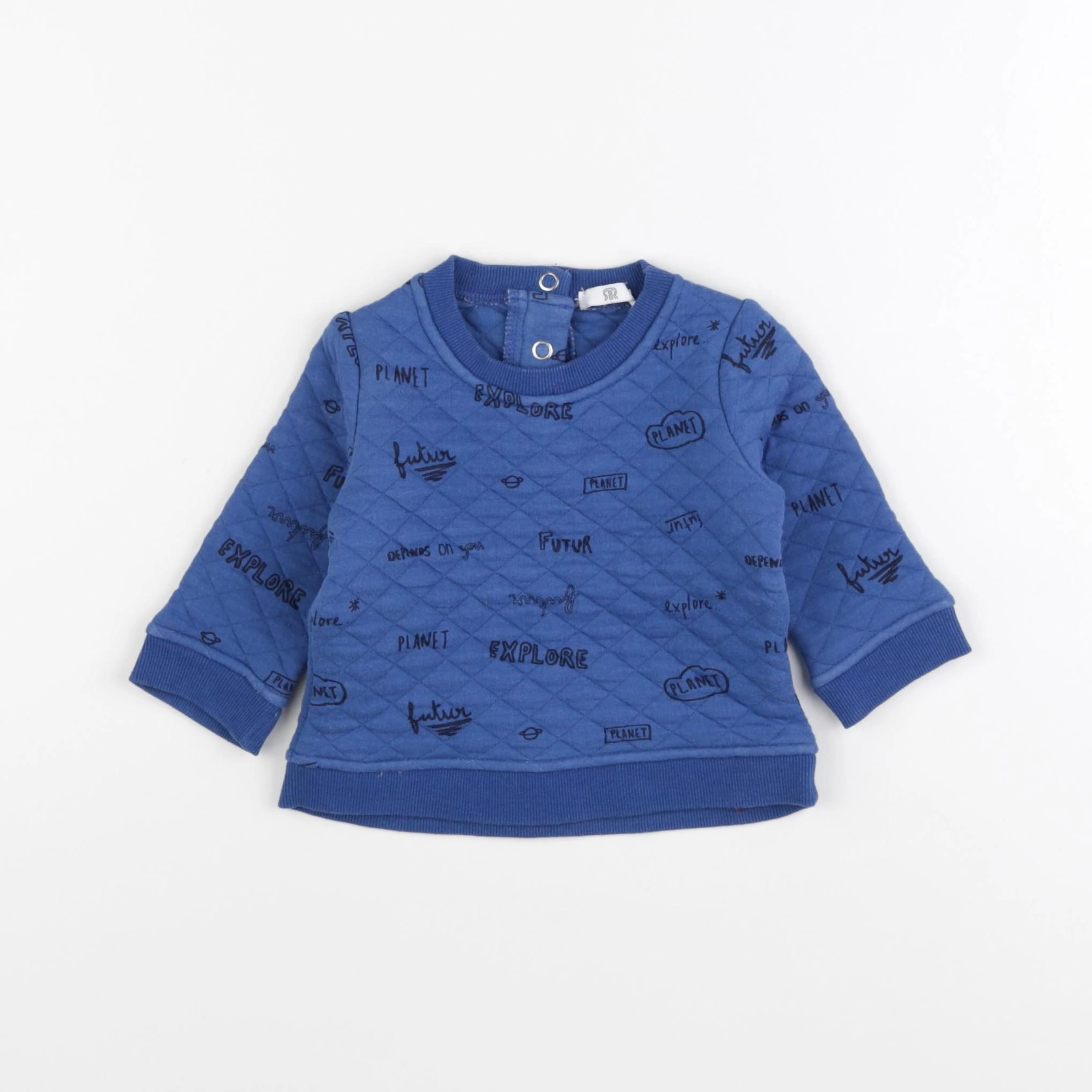 La Redoute - sweat bleu - 9 mois