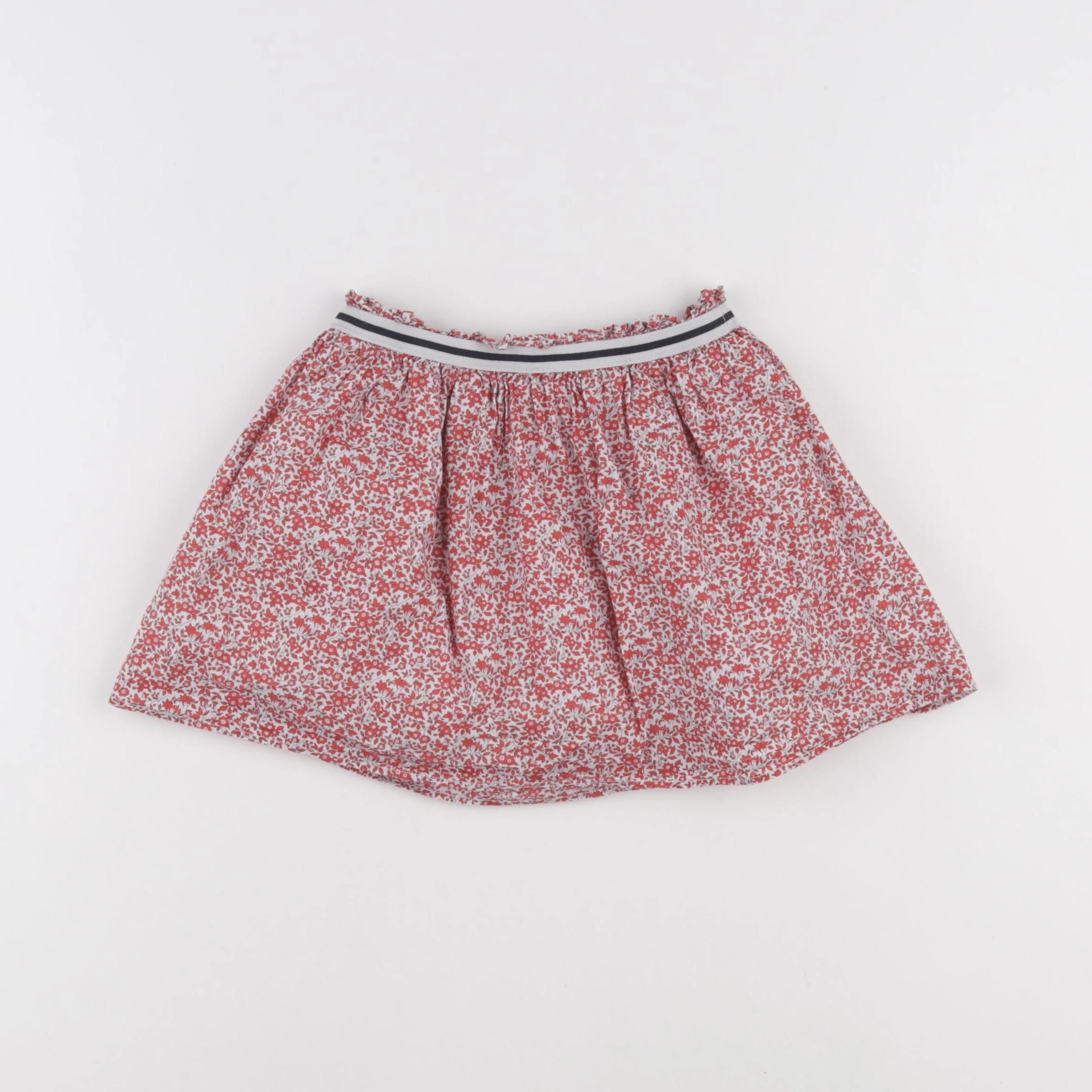 Cyrillus - jupe rouge, blanc - 4 ans