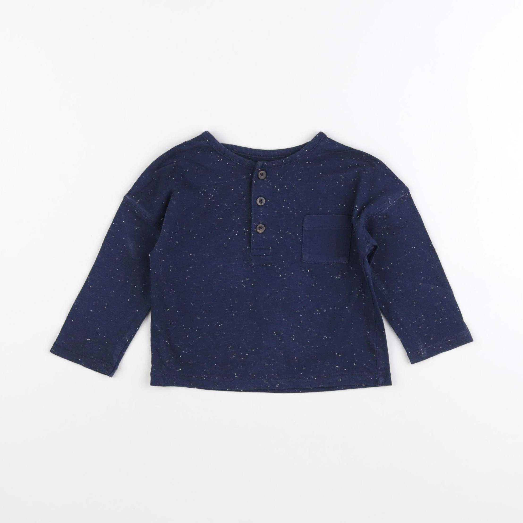 Vertbaudet - tee-shirt bleu, blanc - 12 mois