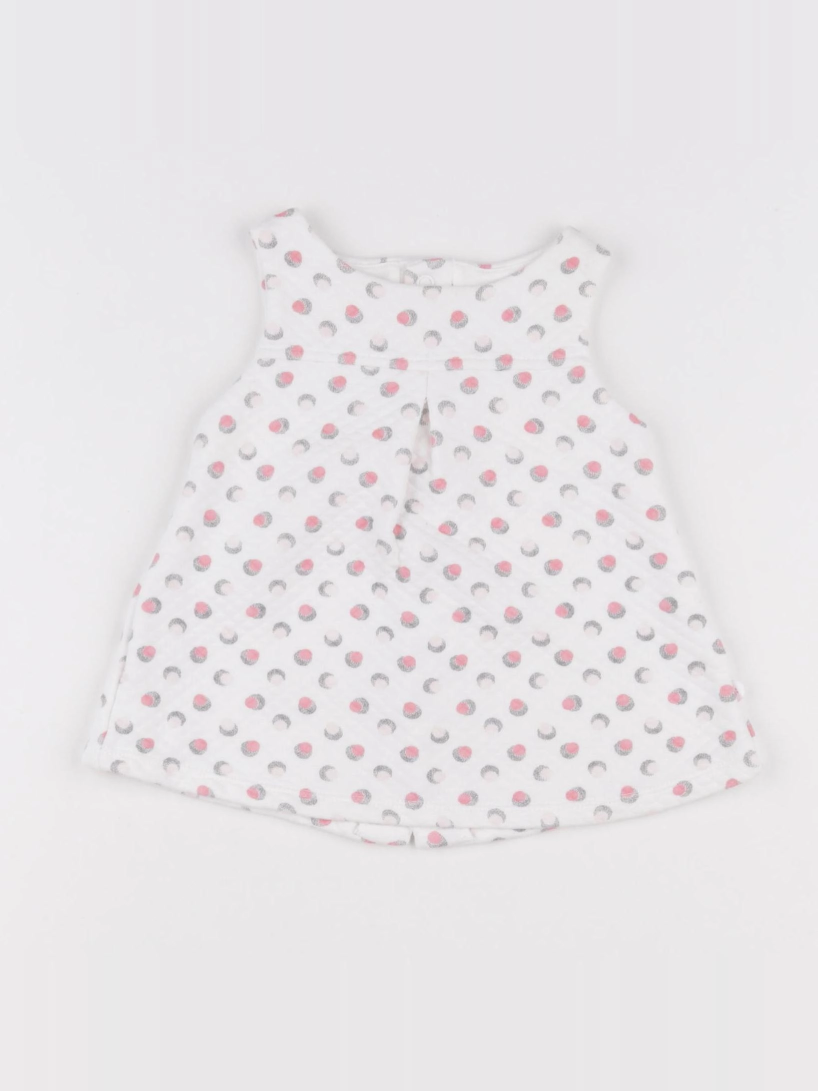 Obaïbi - robe blanc, rose - 3 mois