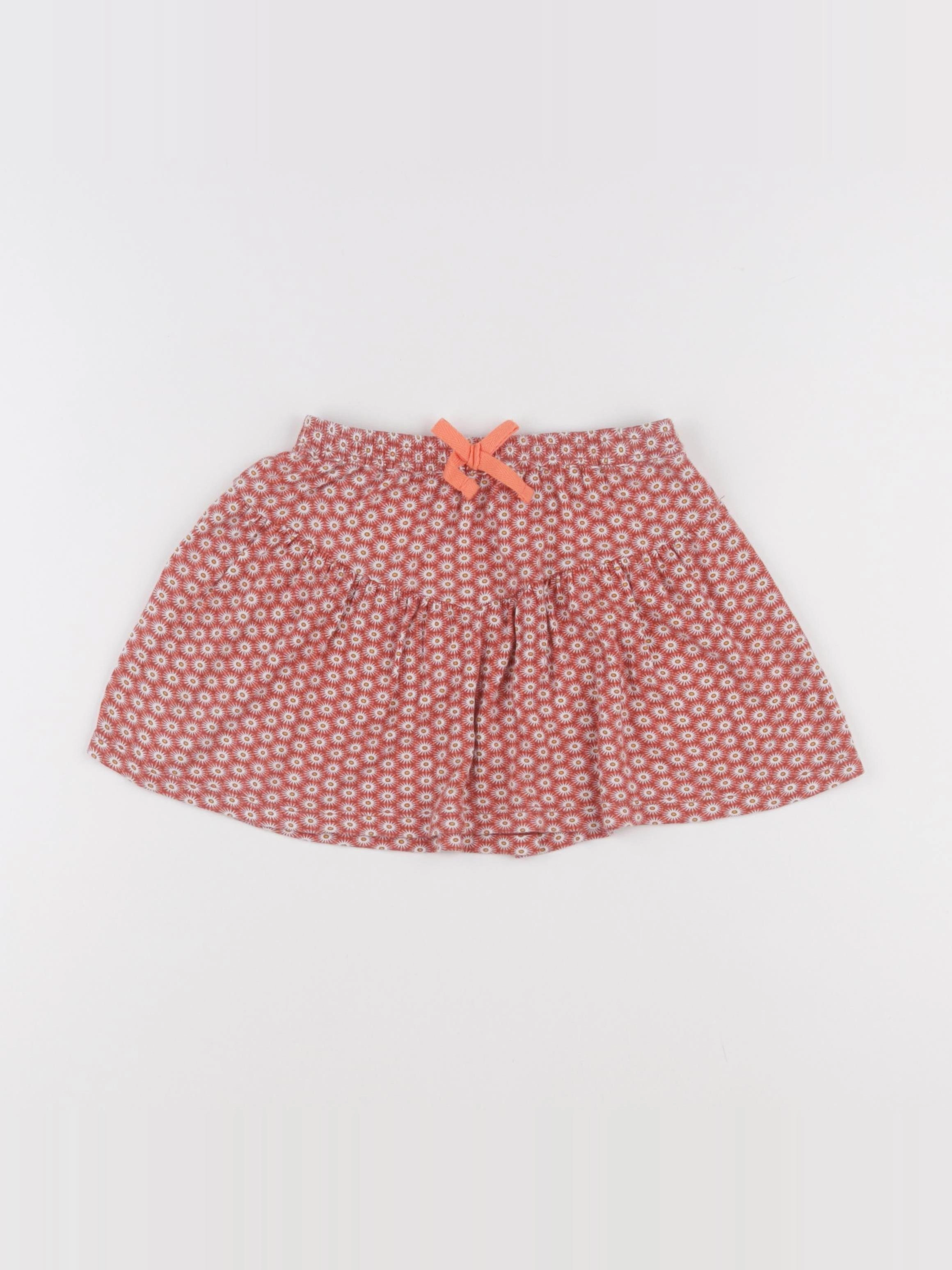 Okaidi - jupe rouge, orange - 5 ans