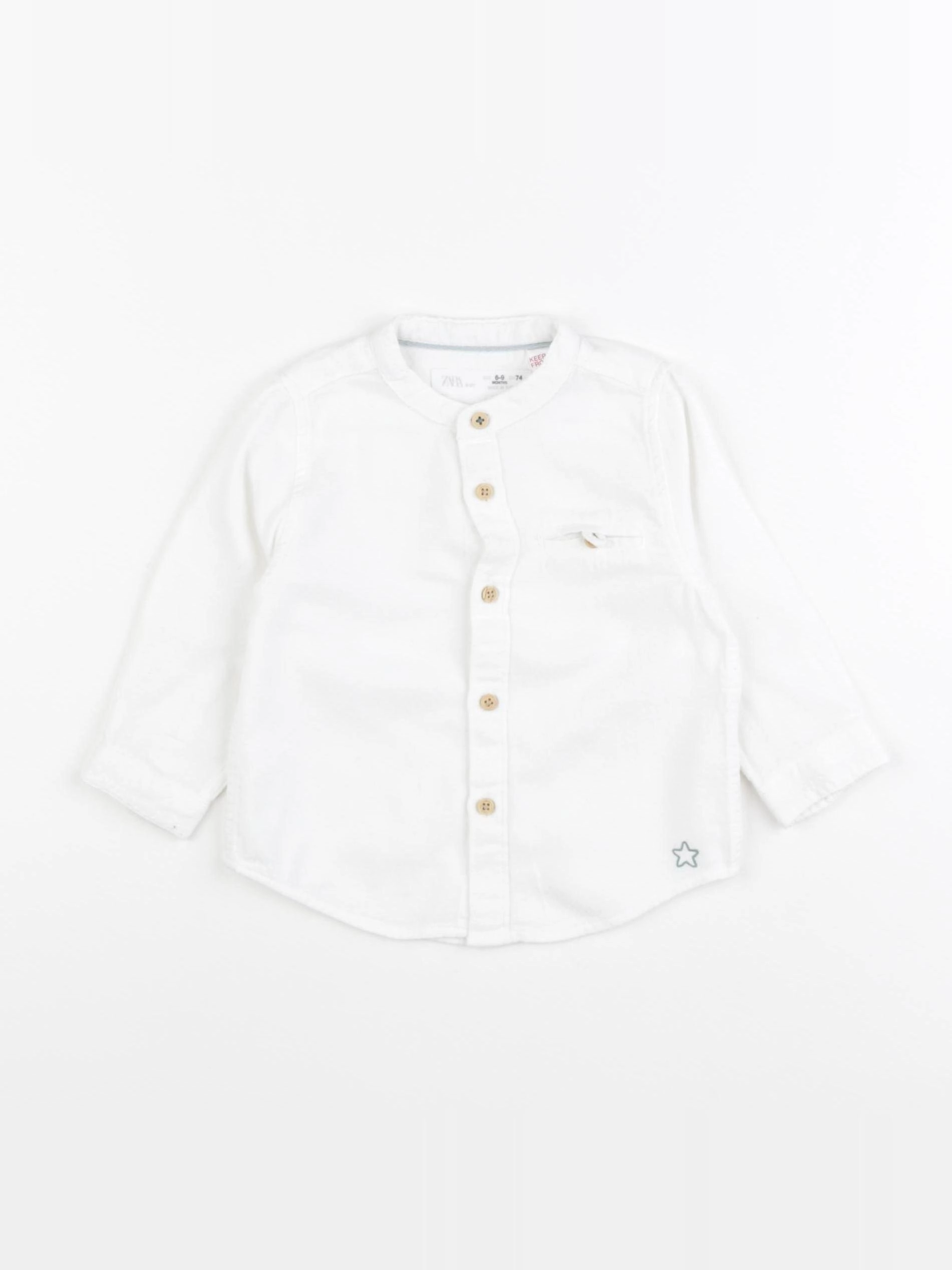 Zara - chemise blanc - 6/9 mois