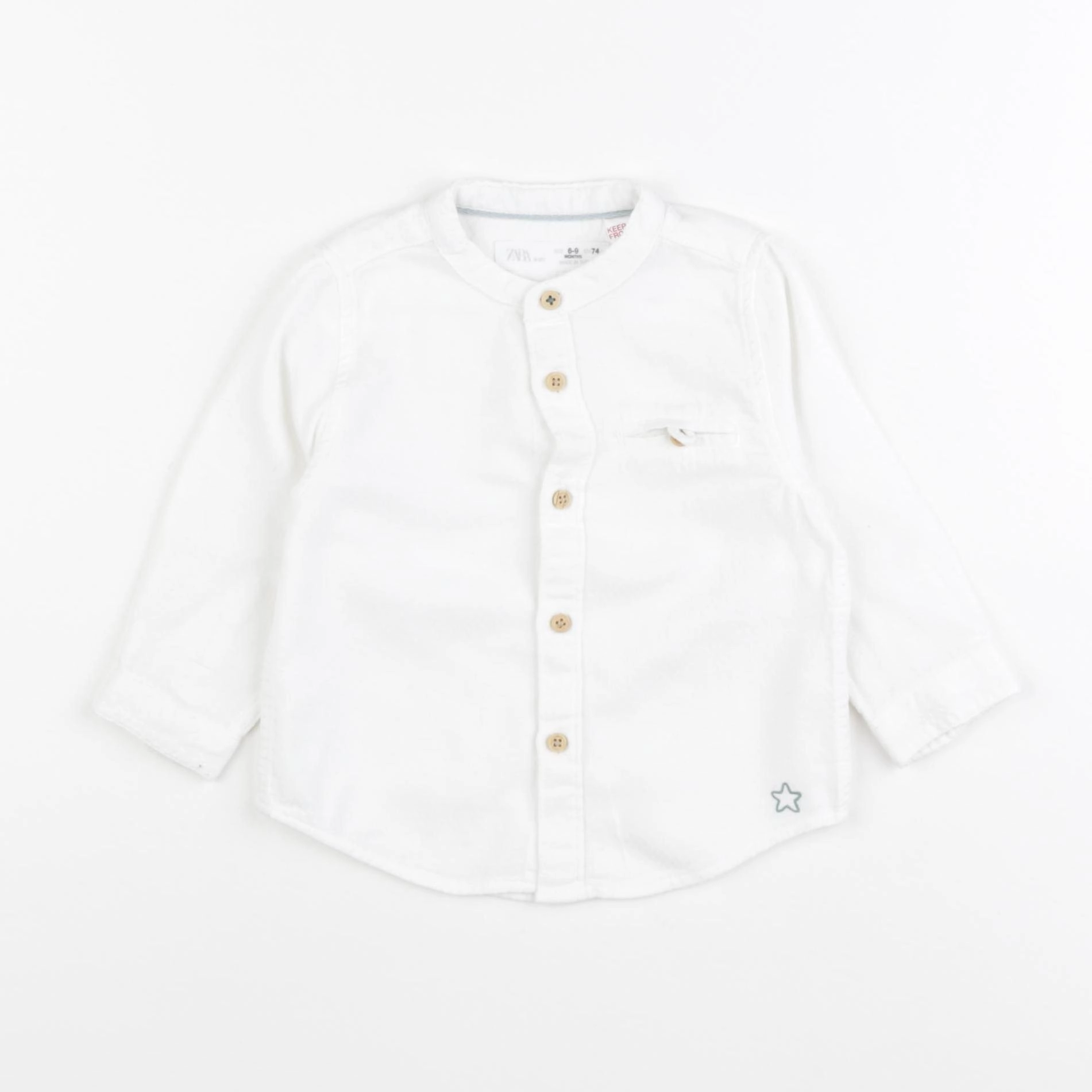 Zara - chemise blanc - 6/9 mois