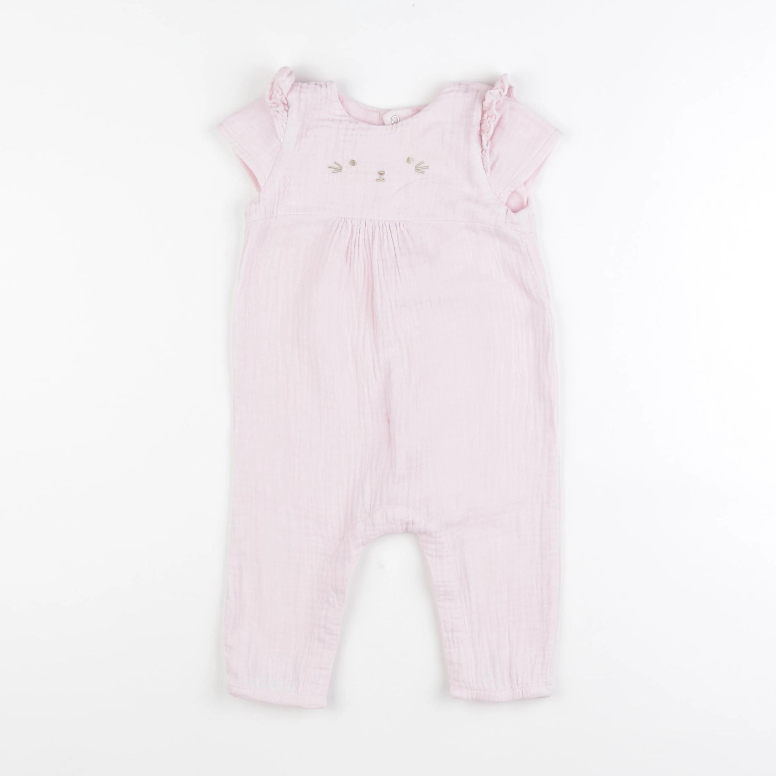 Vertbaudet - combinaison rose - 9 mois