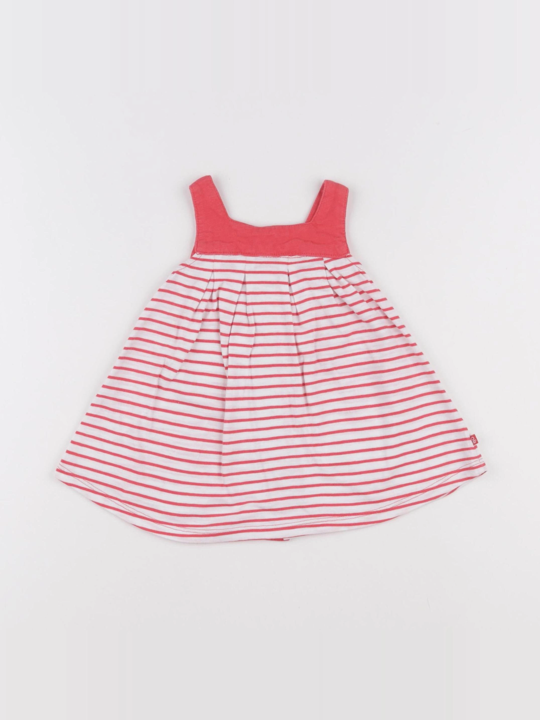 Obaïbi - robe blanc, rouge - 3 mois