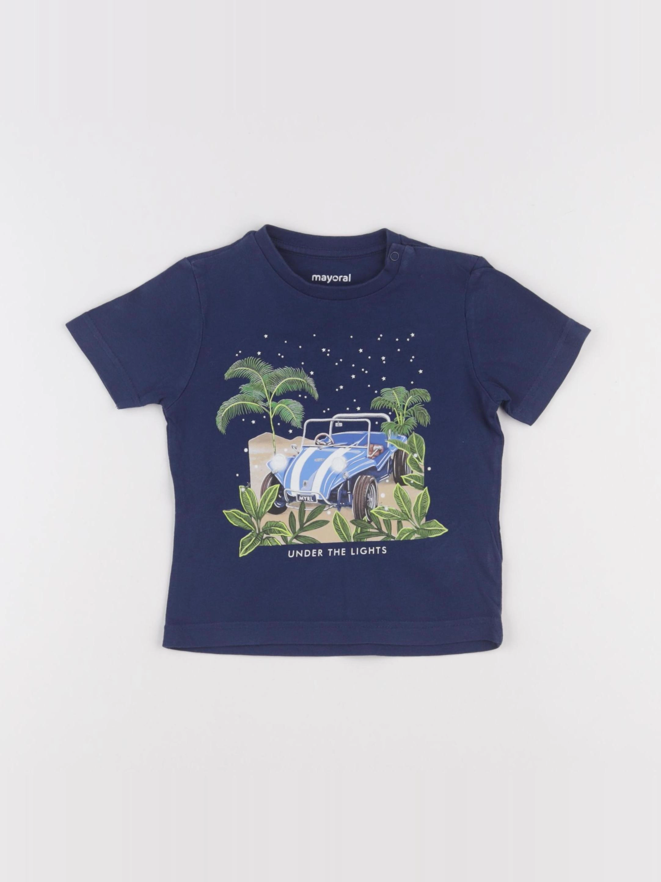 Mayoral - tee-shirt bleu - 18 mois